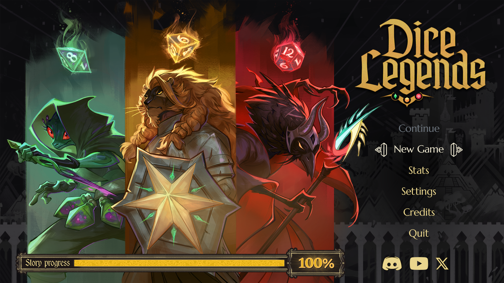 DICE LEGENDS main menu UI design | Rafal Jaki