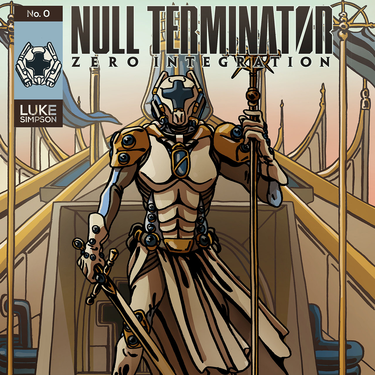 Logo design for "Null Terminator" music EP by Luke Simpson. Art by Matt Emmons