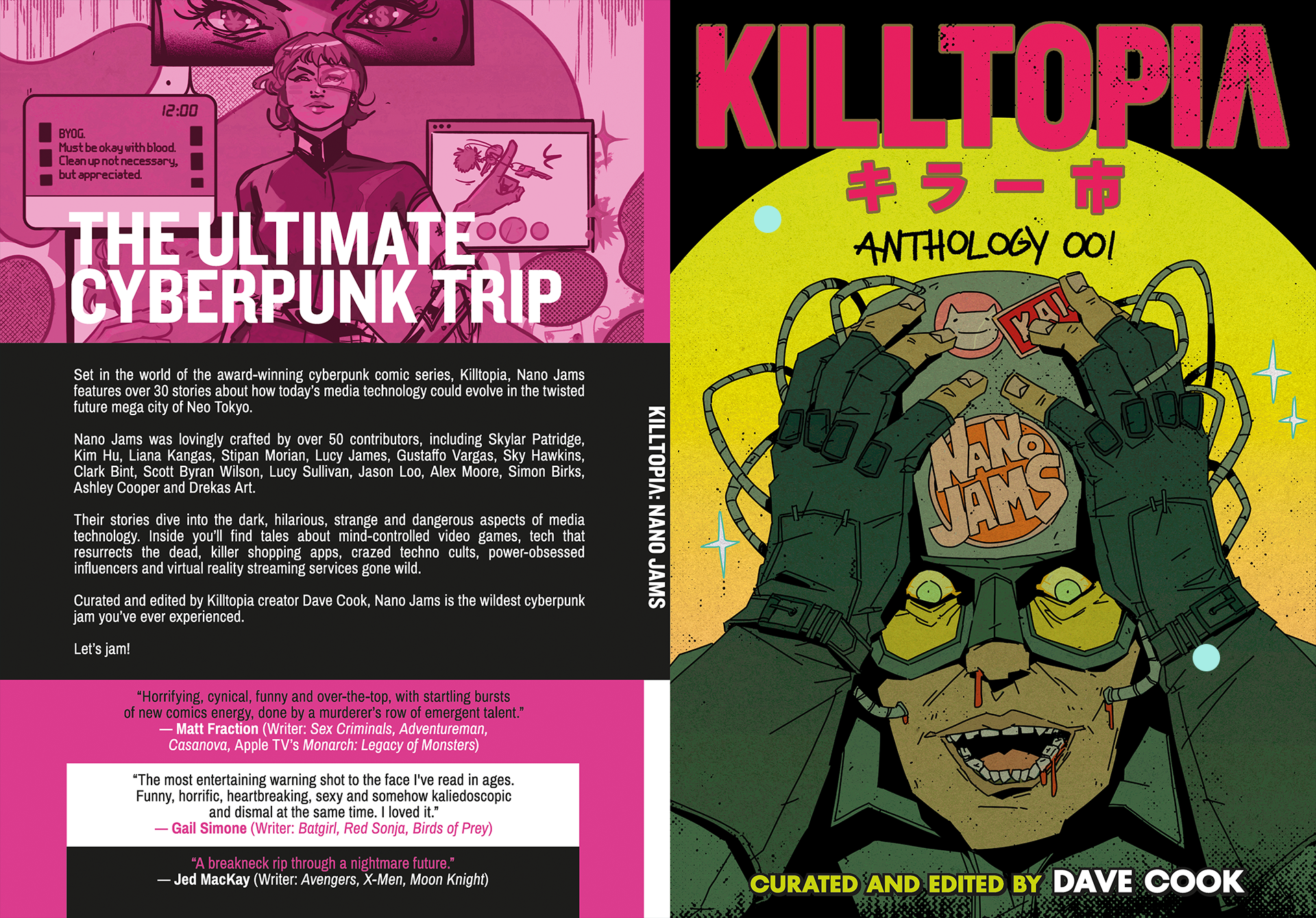 KILLTOPIA: NANO JAMS cover and book design | Dave Cook