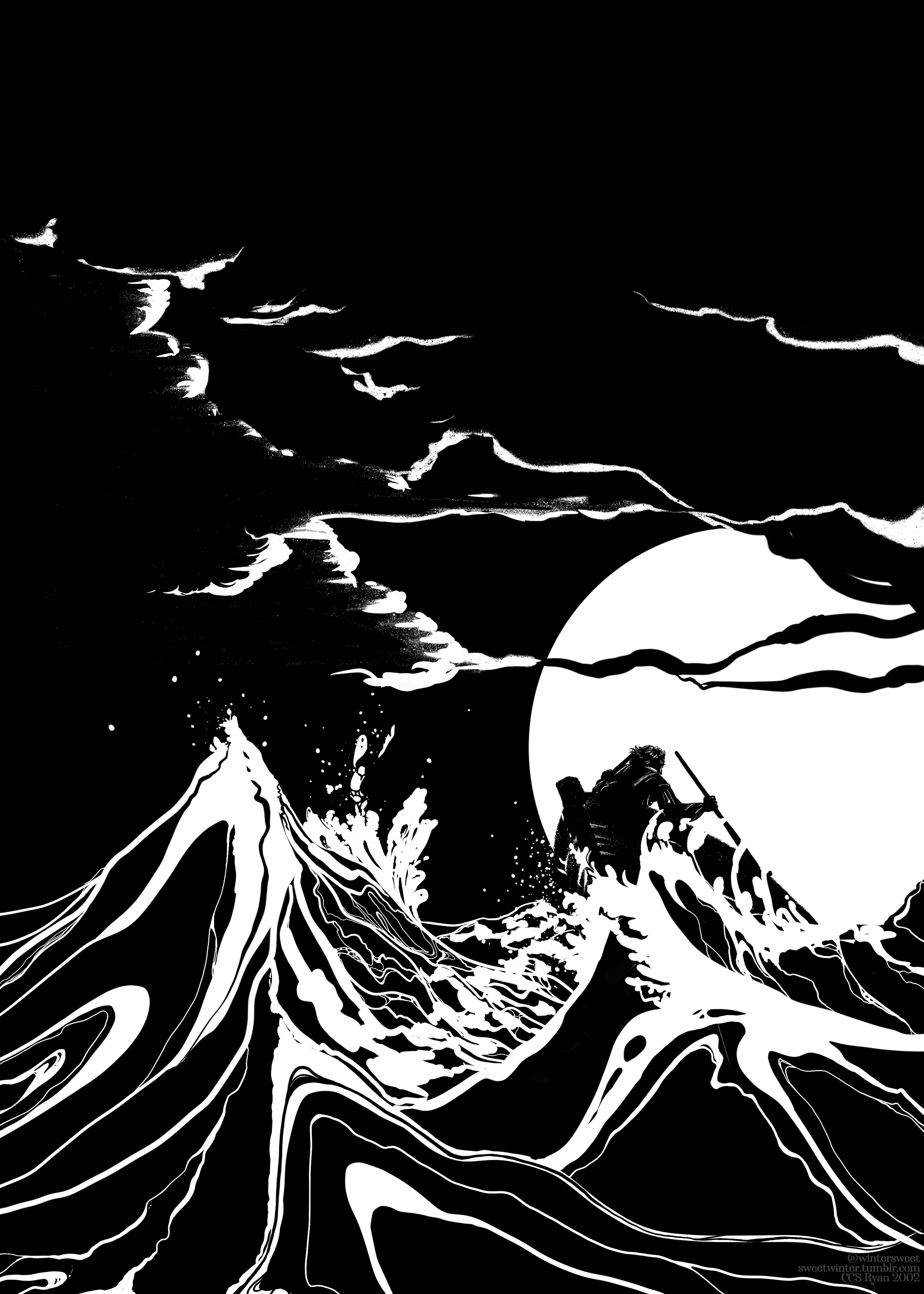 Rough Seas, digital illustration