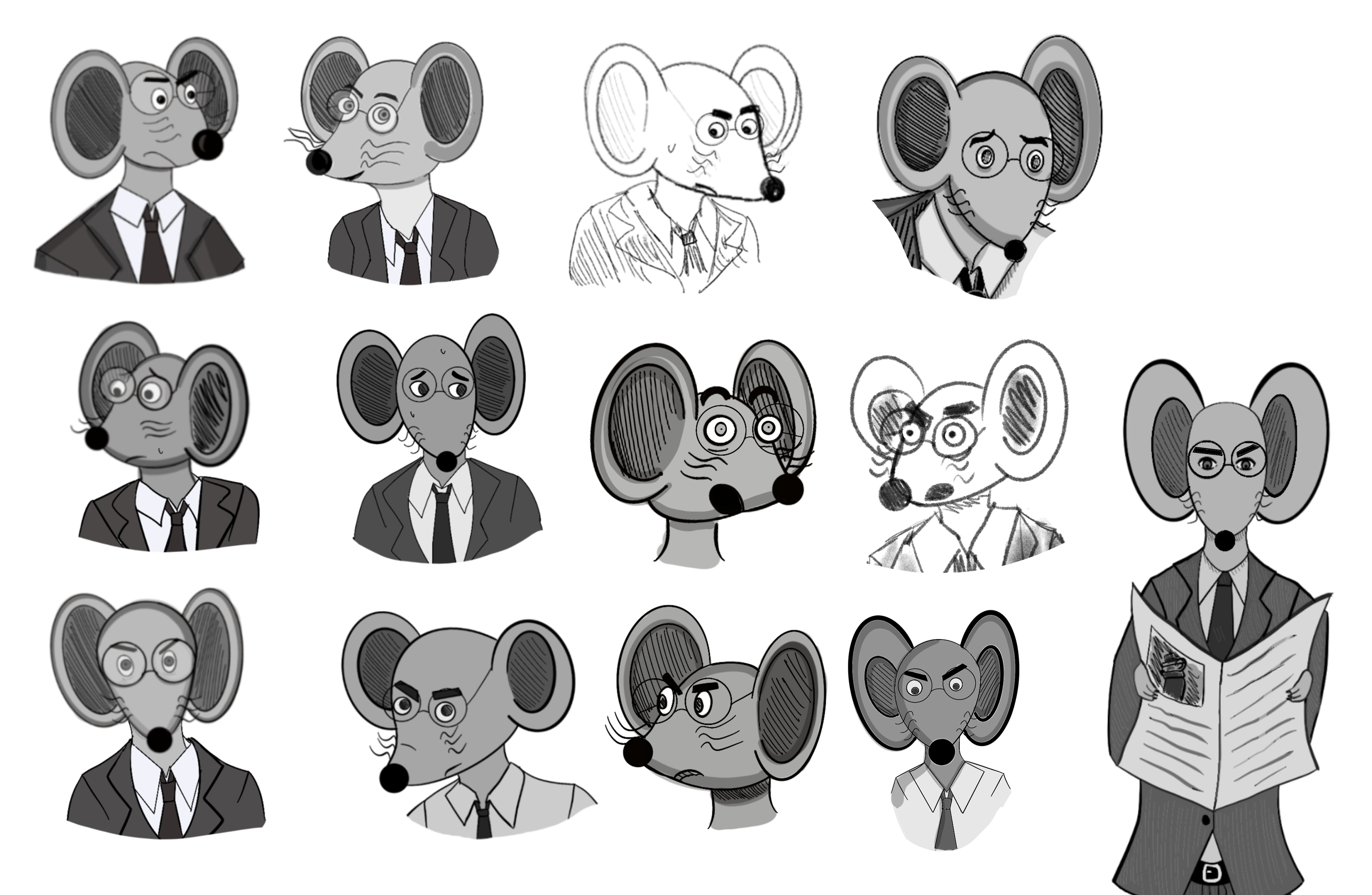 MOUSE REPORTER | Character Facial Expressions | ashleyhusain@gmail.com