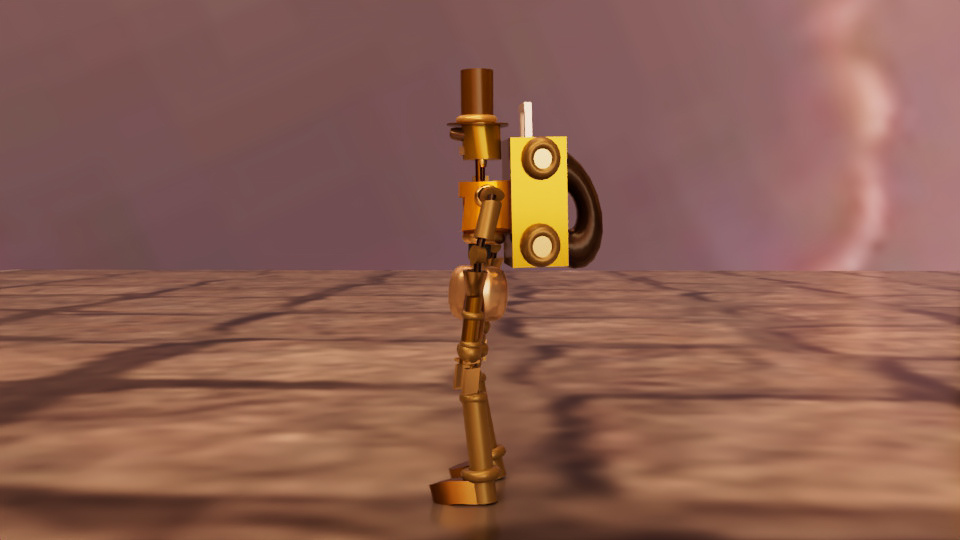 3D Model in Autodesk Maya I Steampunk Robot I Side Profile