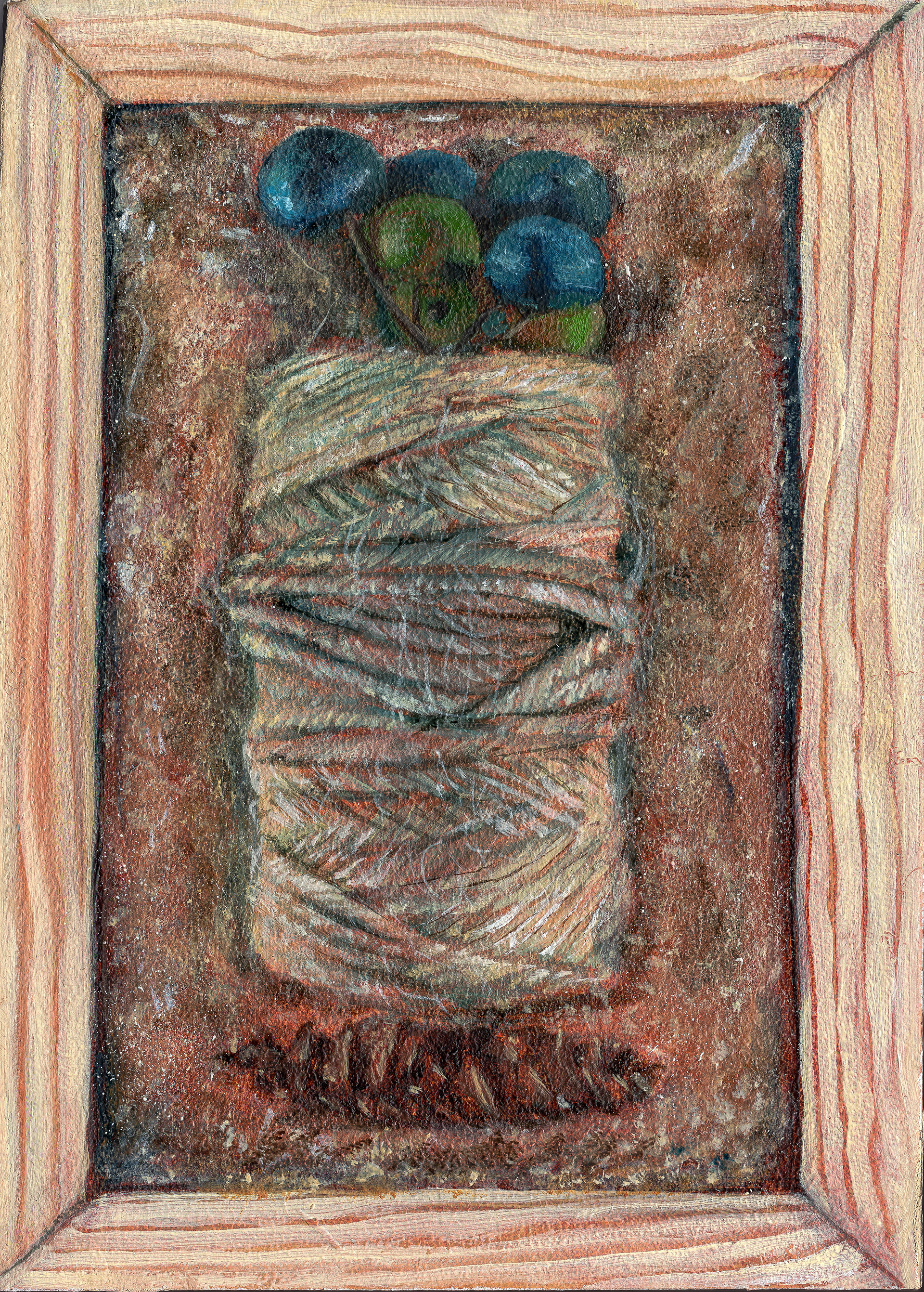 twigs & twine 1. 2022. oil on panel. 8h x 5w in.