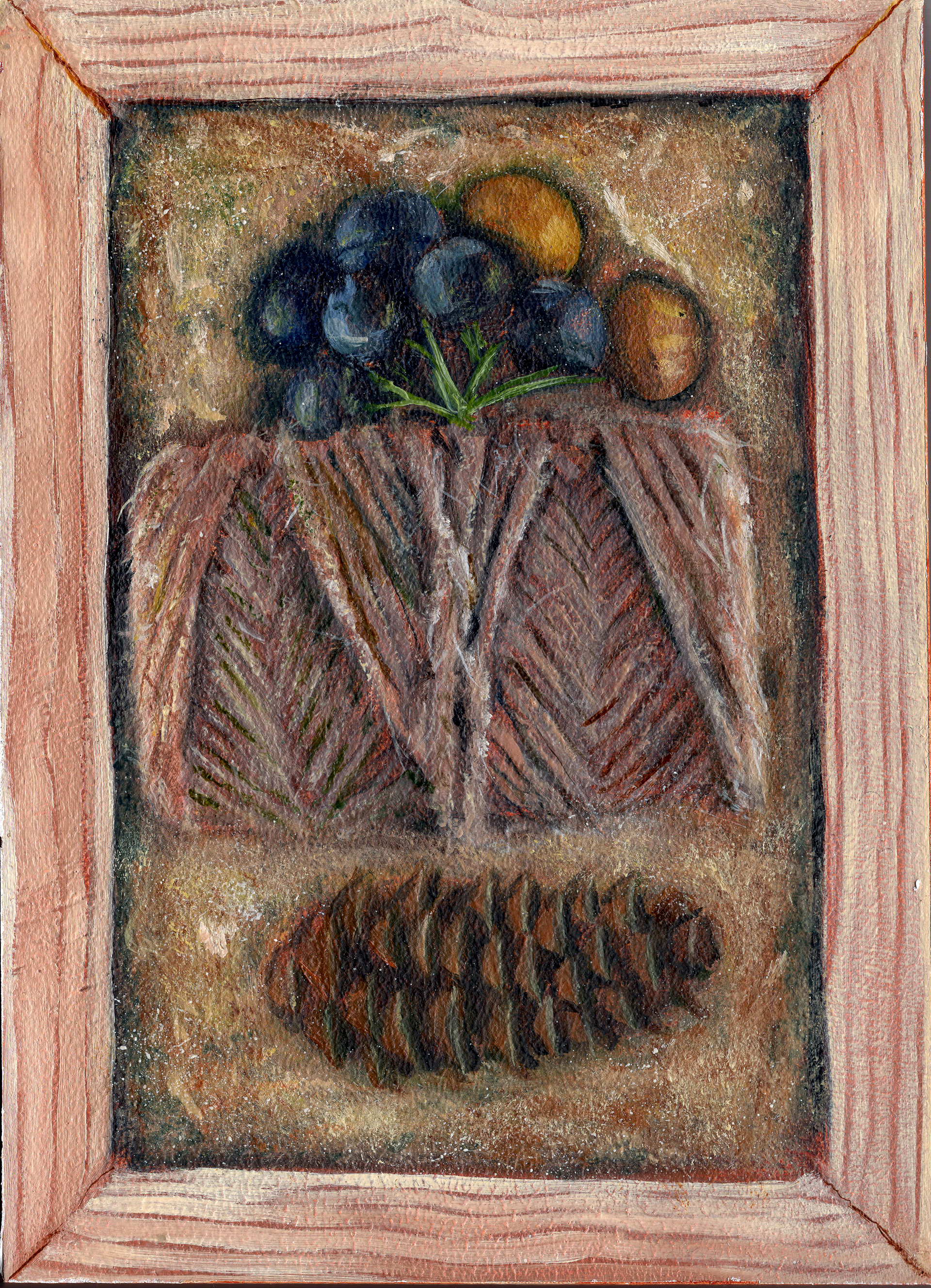 twigs & twine 2. 2022. oil on panel. 8h x 5w in.