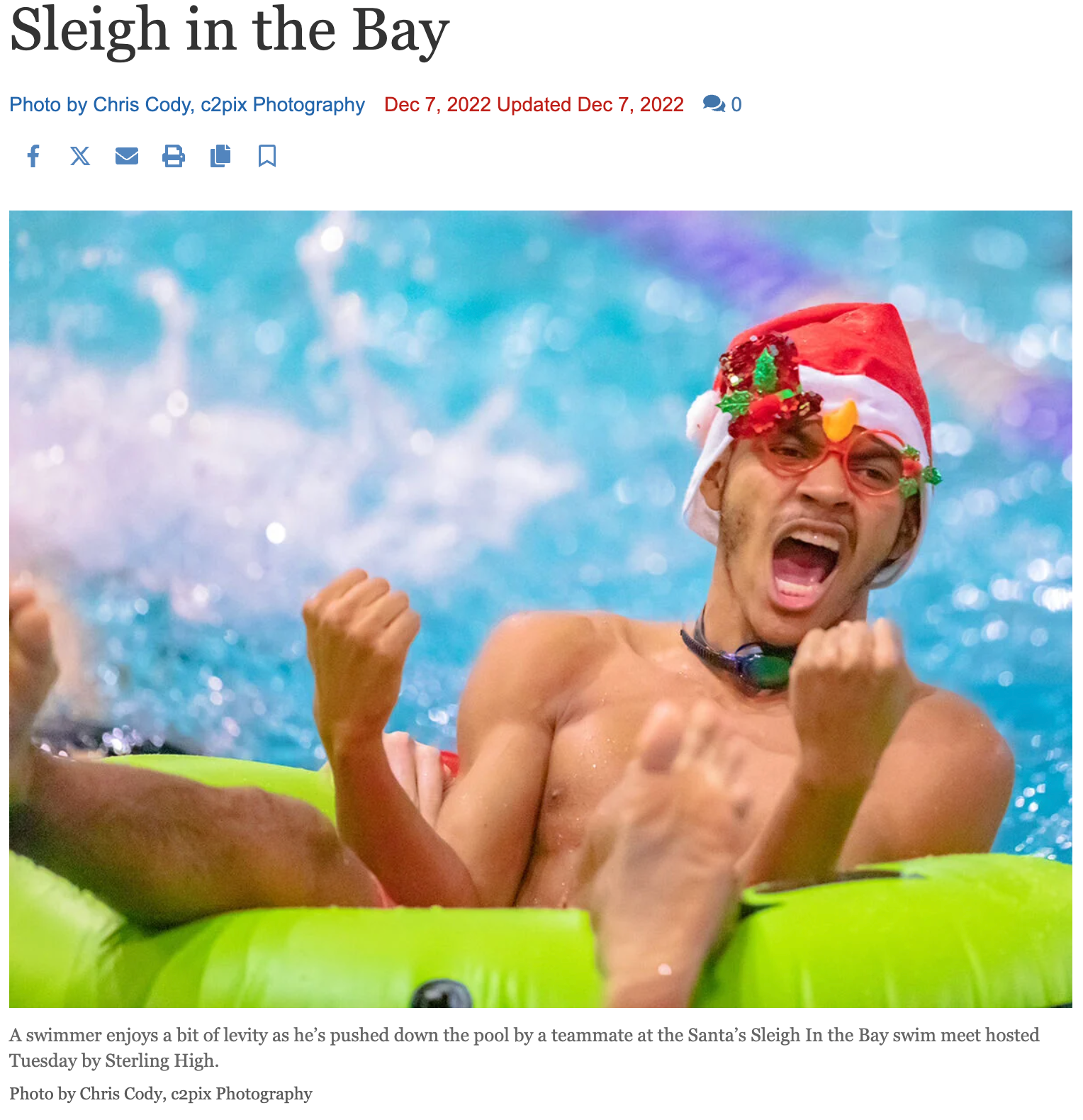When I was assigned to shoot a water polo match I was excited to see how the horses reacted to being in a swimming pool. I almost googled it before going but decided to be surprised after arrival. Needless to say, no horses were present, but water polo was action packed without them. After that I grabbed every event involving a pool offered and this was one of them...