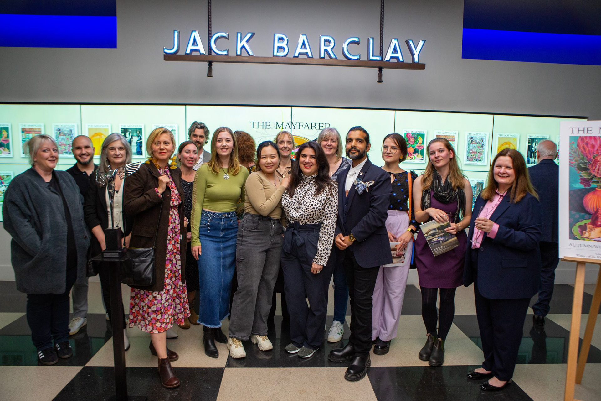 Finalists  for The Mayfarer Cover Competition at Jack Barclay Bentley in Mayfair, London