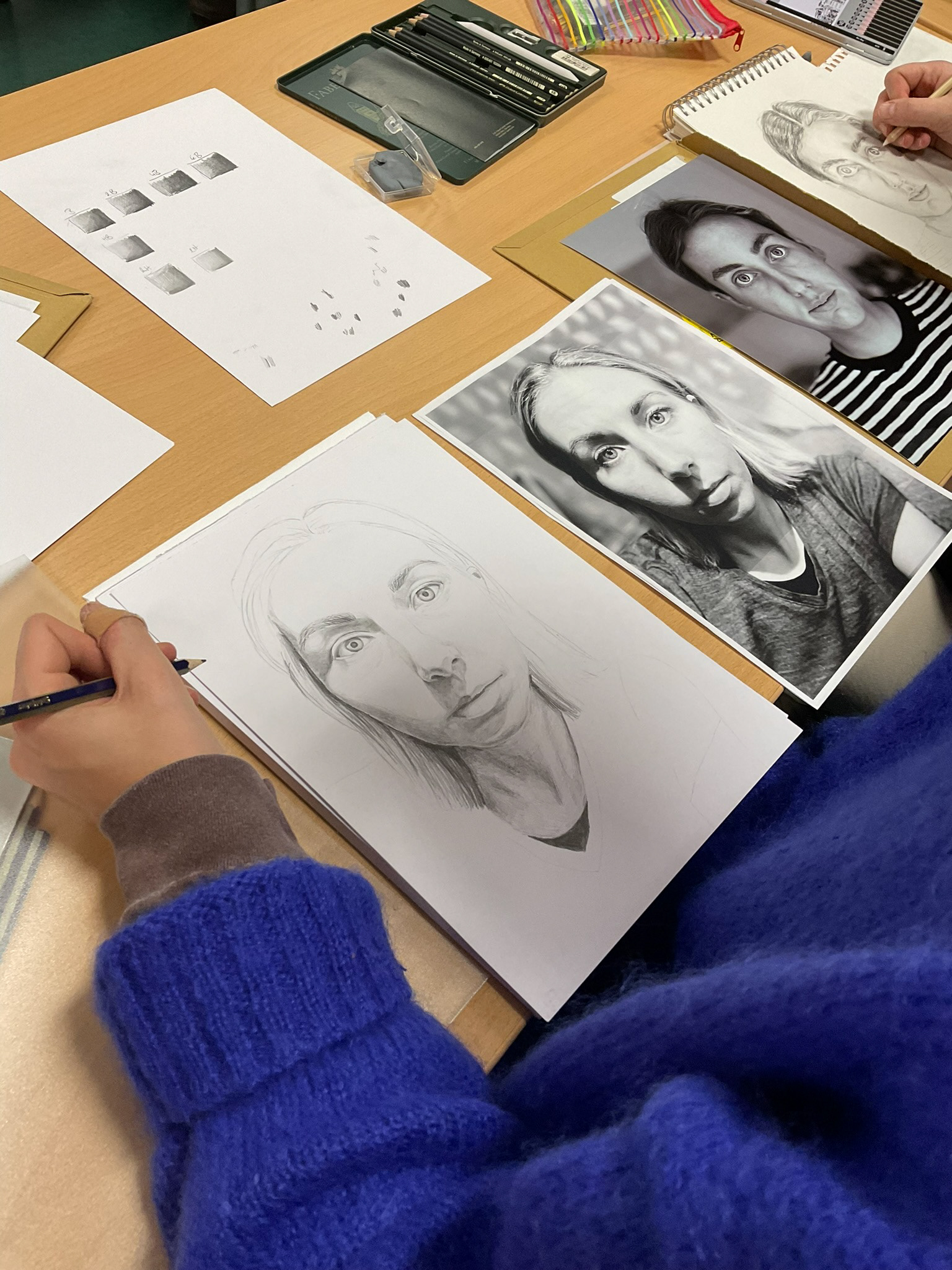 Student Work, Portraits, 2024, Herne