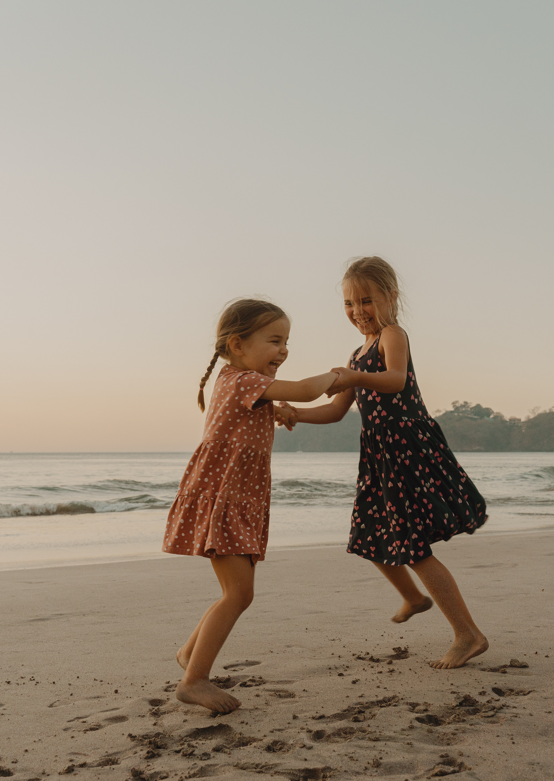 Costa Rica sunset family