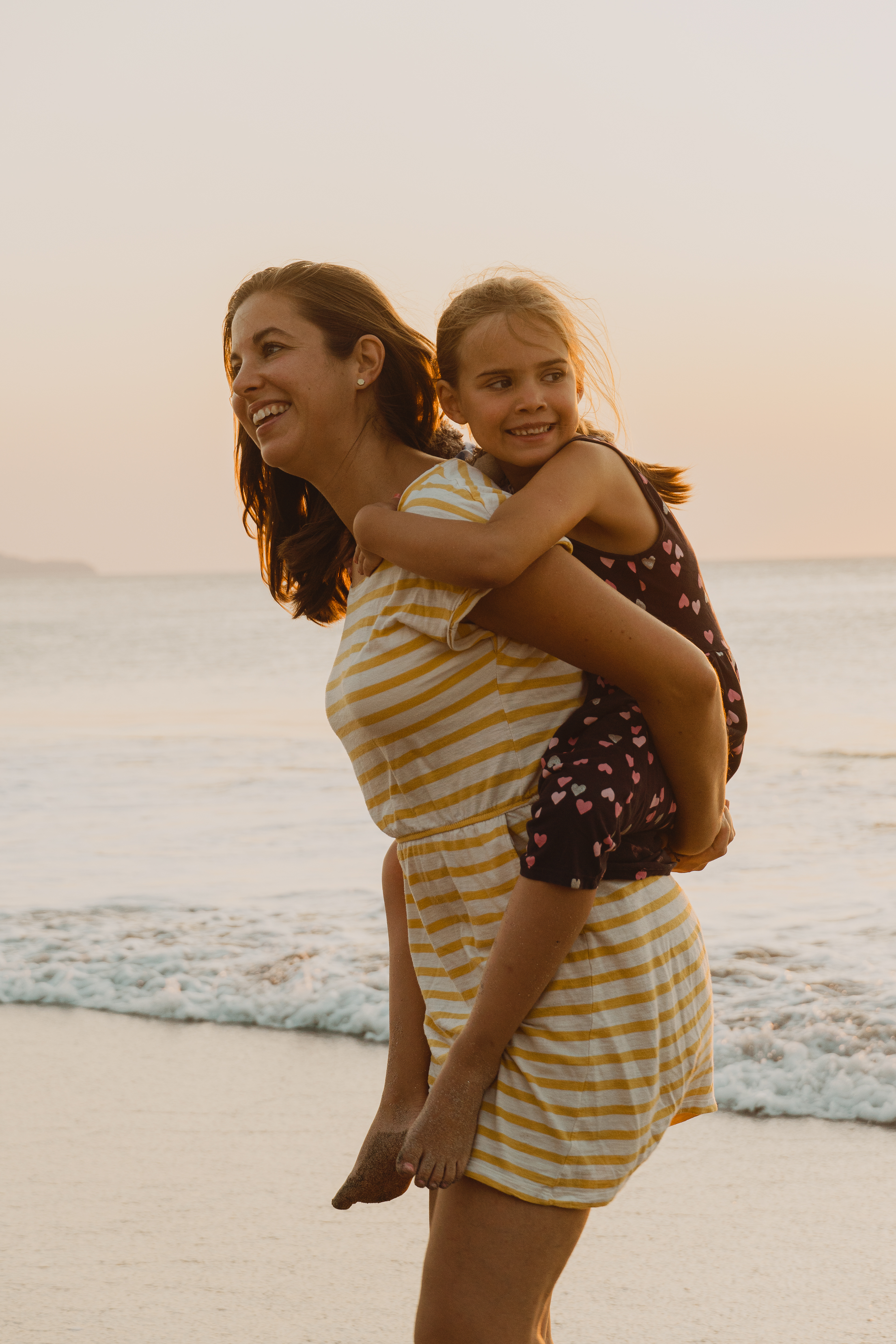 Costa Rica sunset family