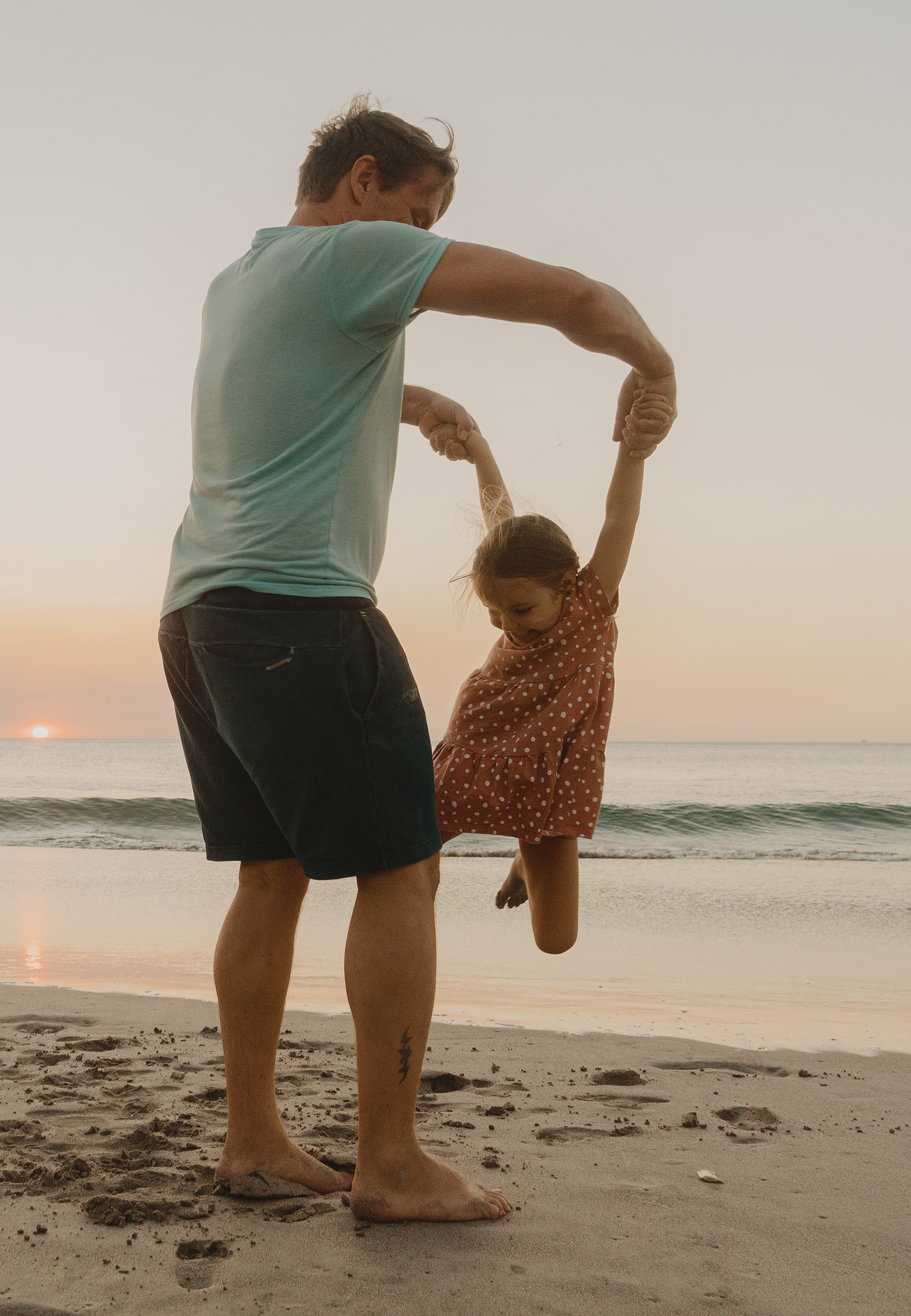 Costa Rica sunset family