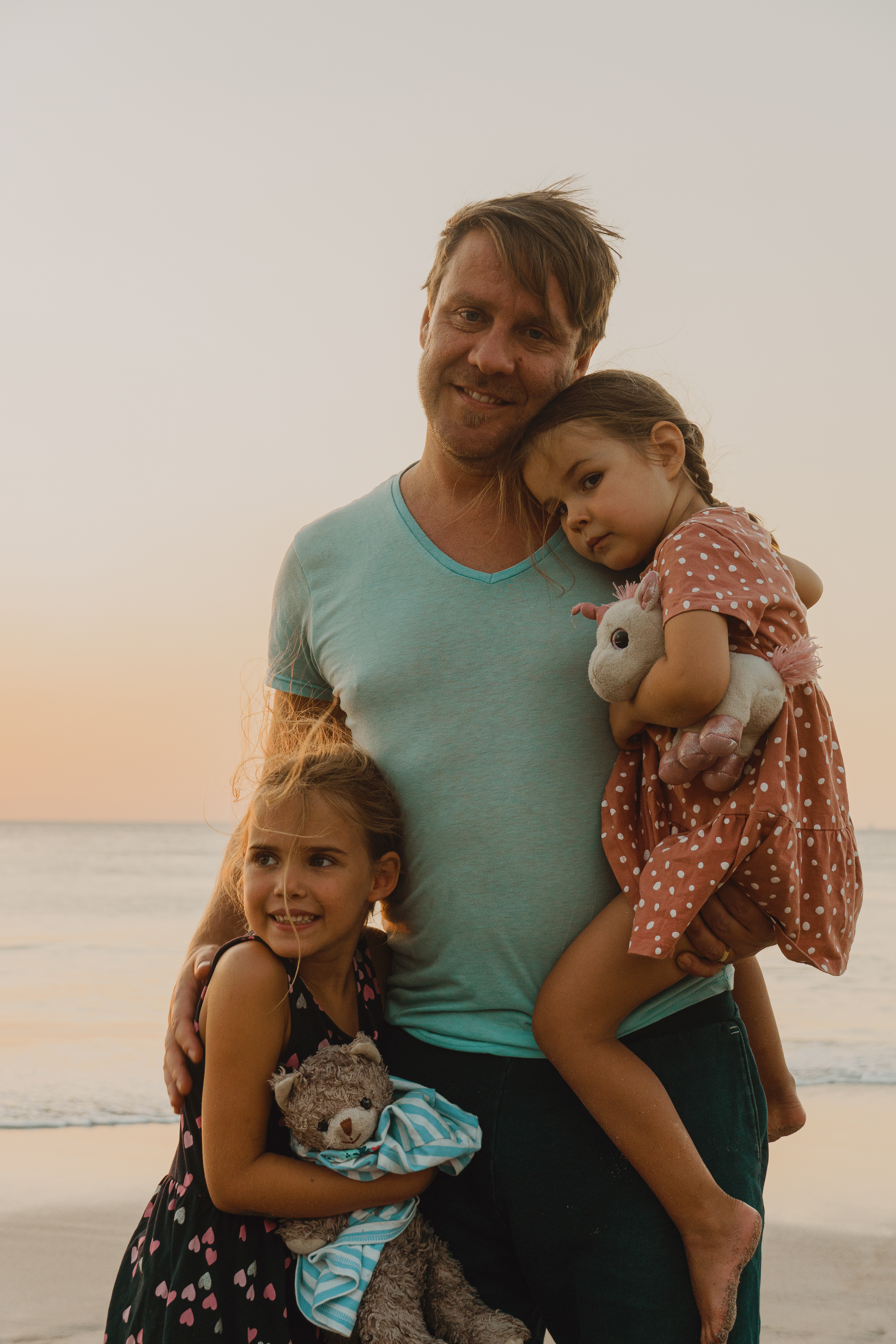 Costa Rica sunset family