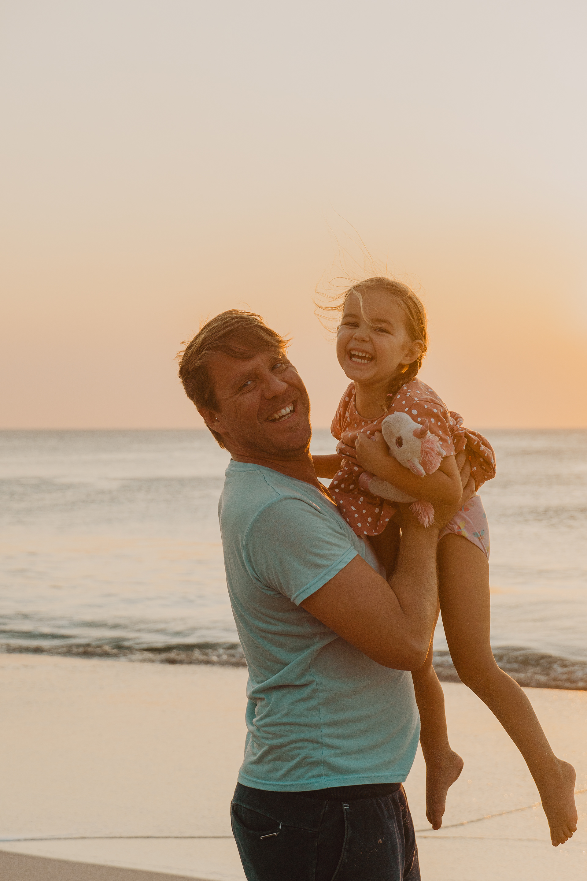 Costa Rica sunset family