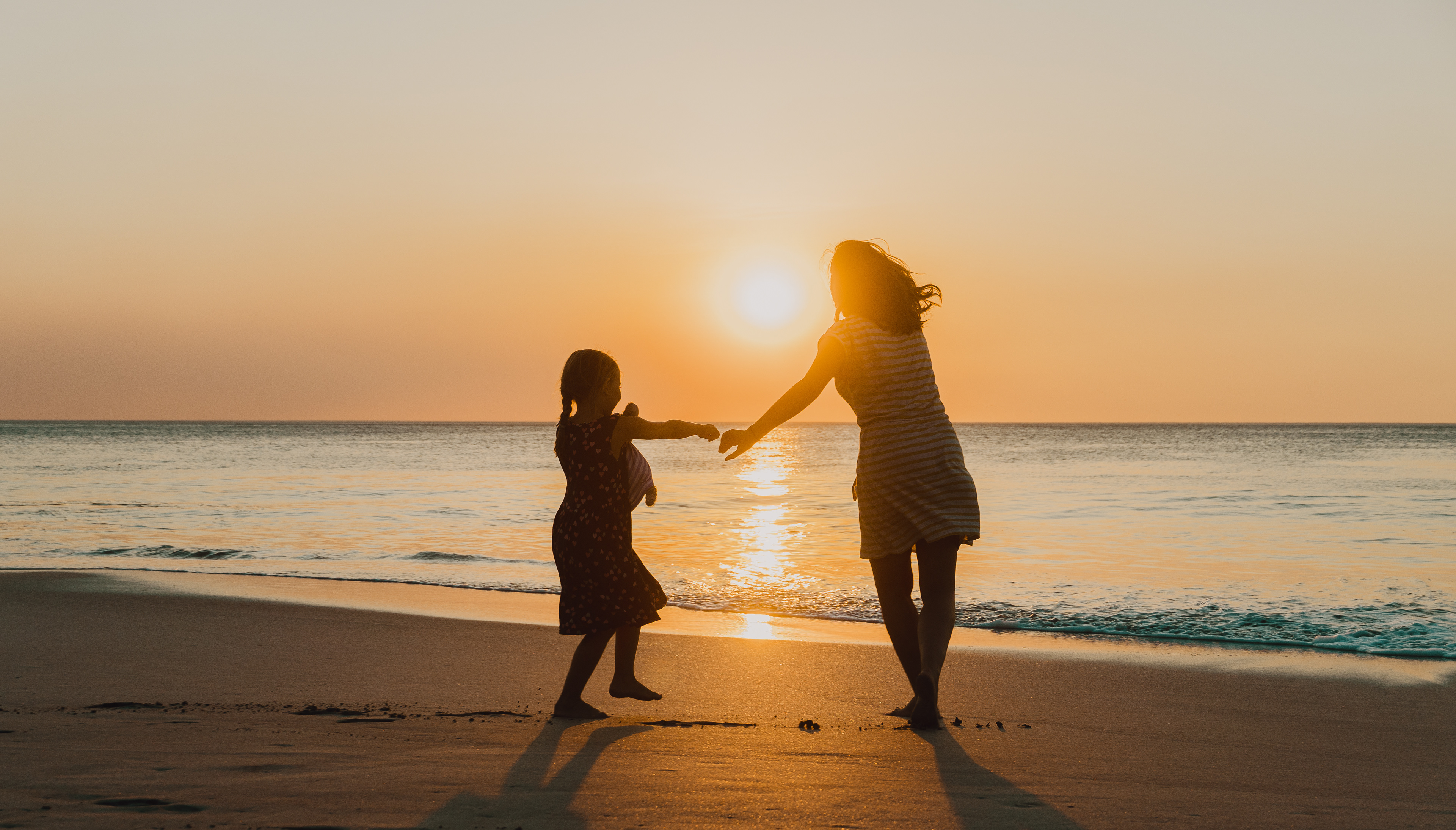 Costa Rica sunset family
