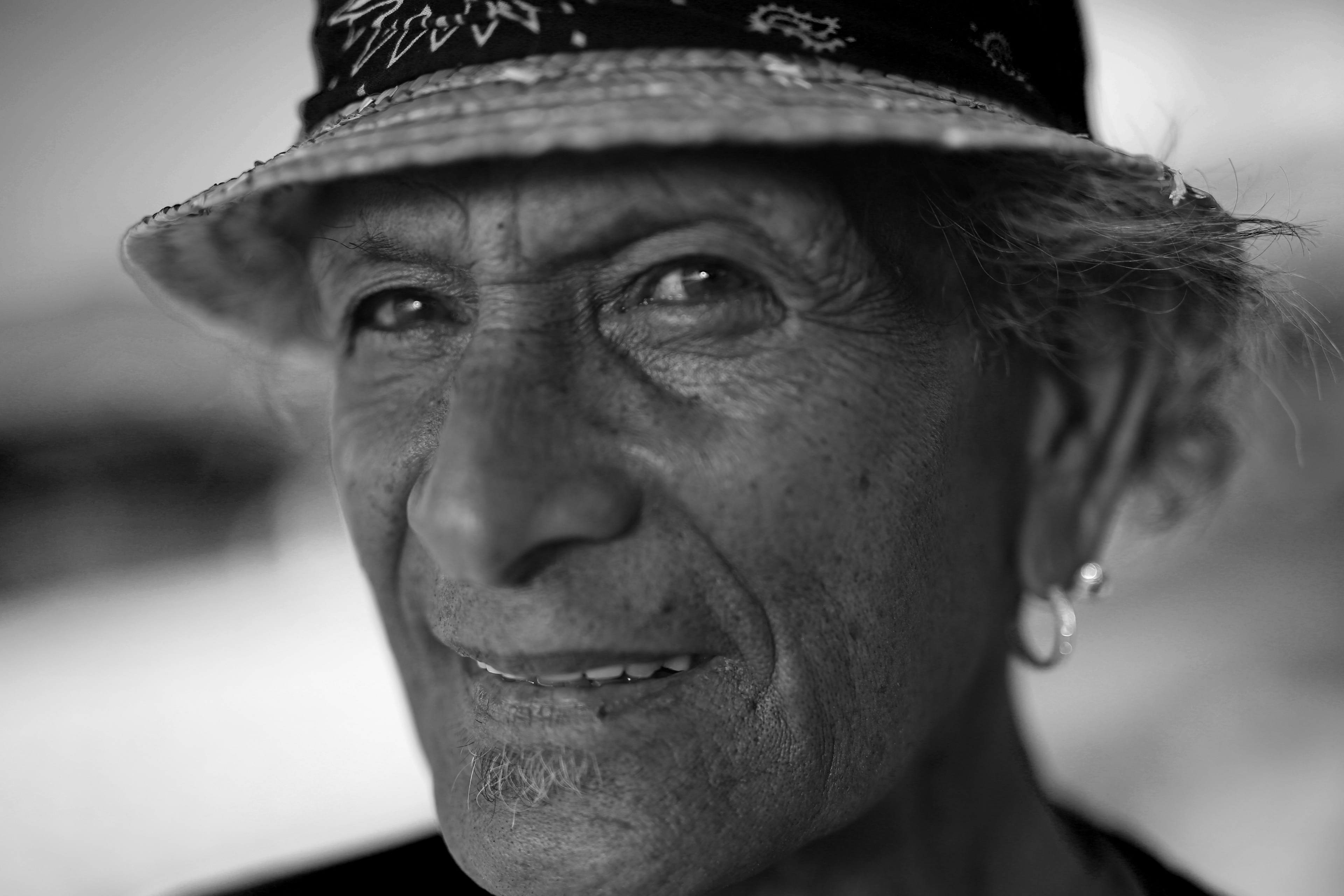 Ilima Kalama, 1962 West Coast Surfing Champion, Ho'okipa Beach, Maui, Aug. 2018.