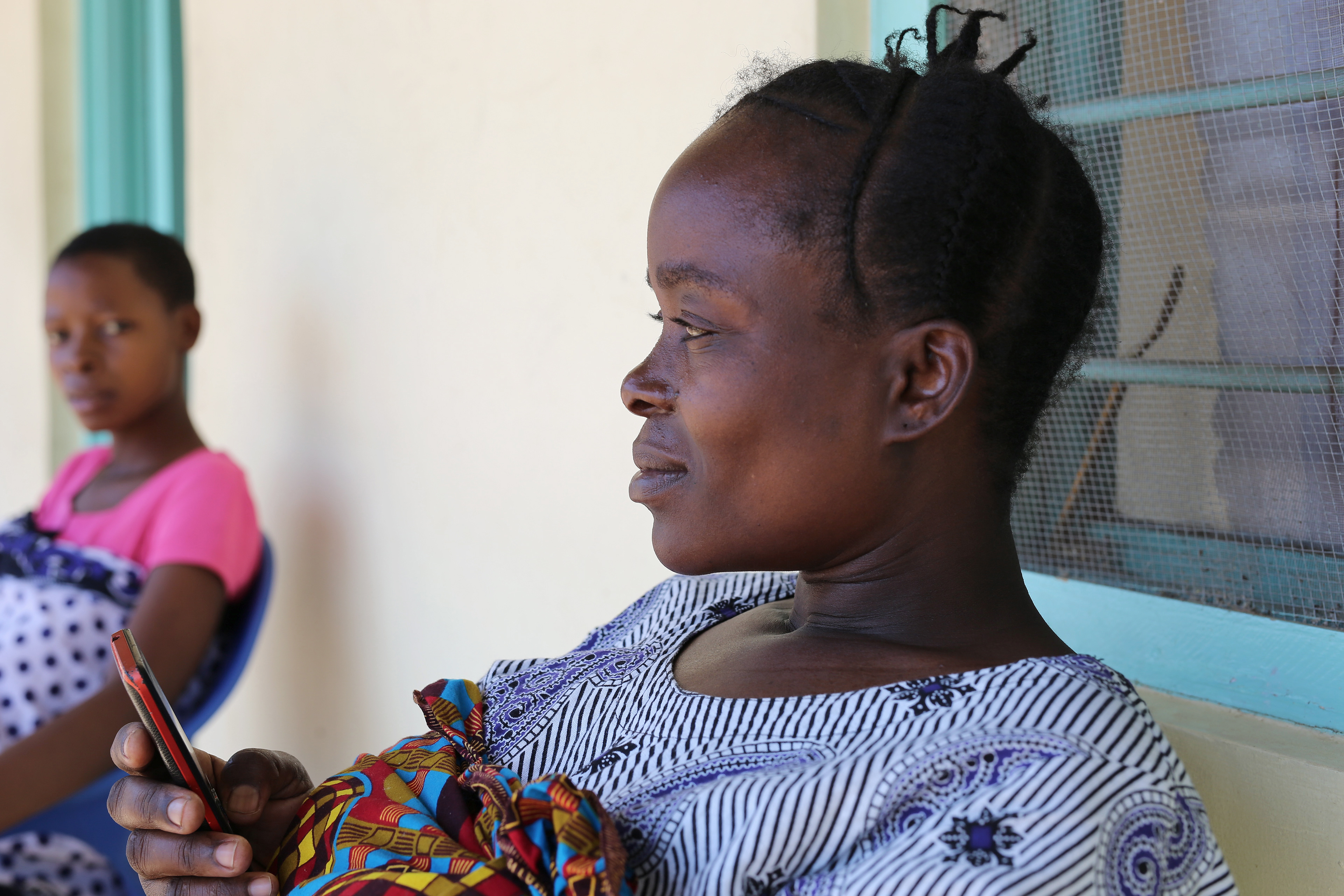 Women at maternity "waiting hotel" near hospital in Zanzibar, Tanzania, Apr. 2018
