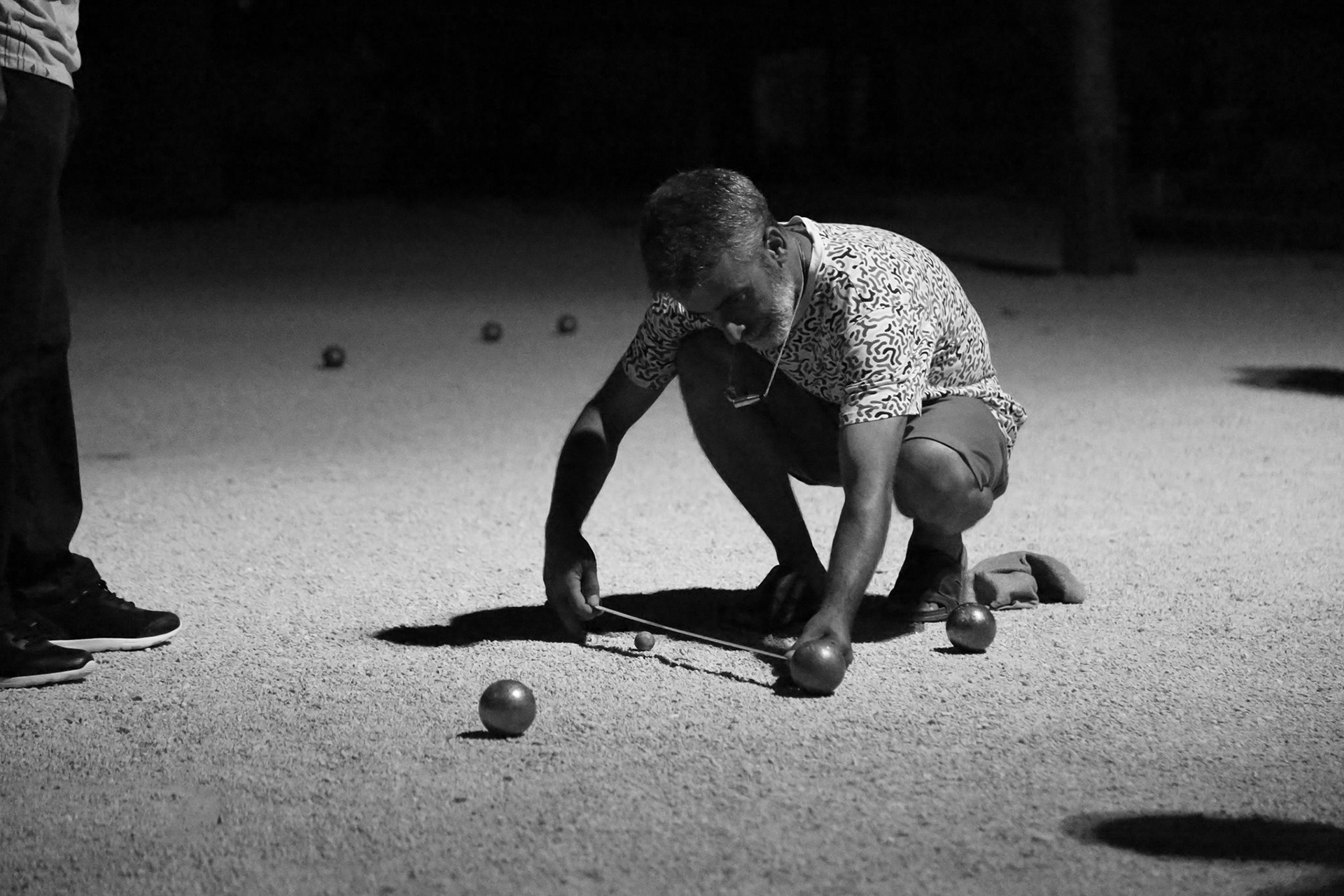 Bocce player, Lake Lucerne, Switzerland, July 2017