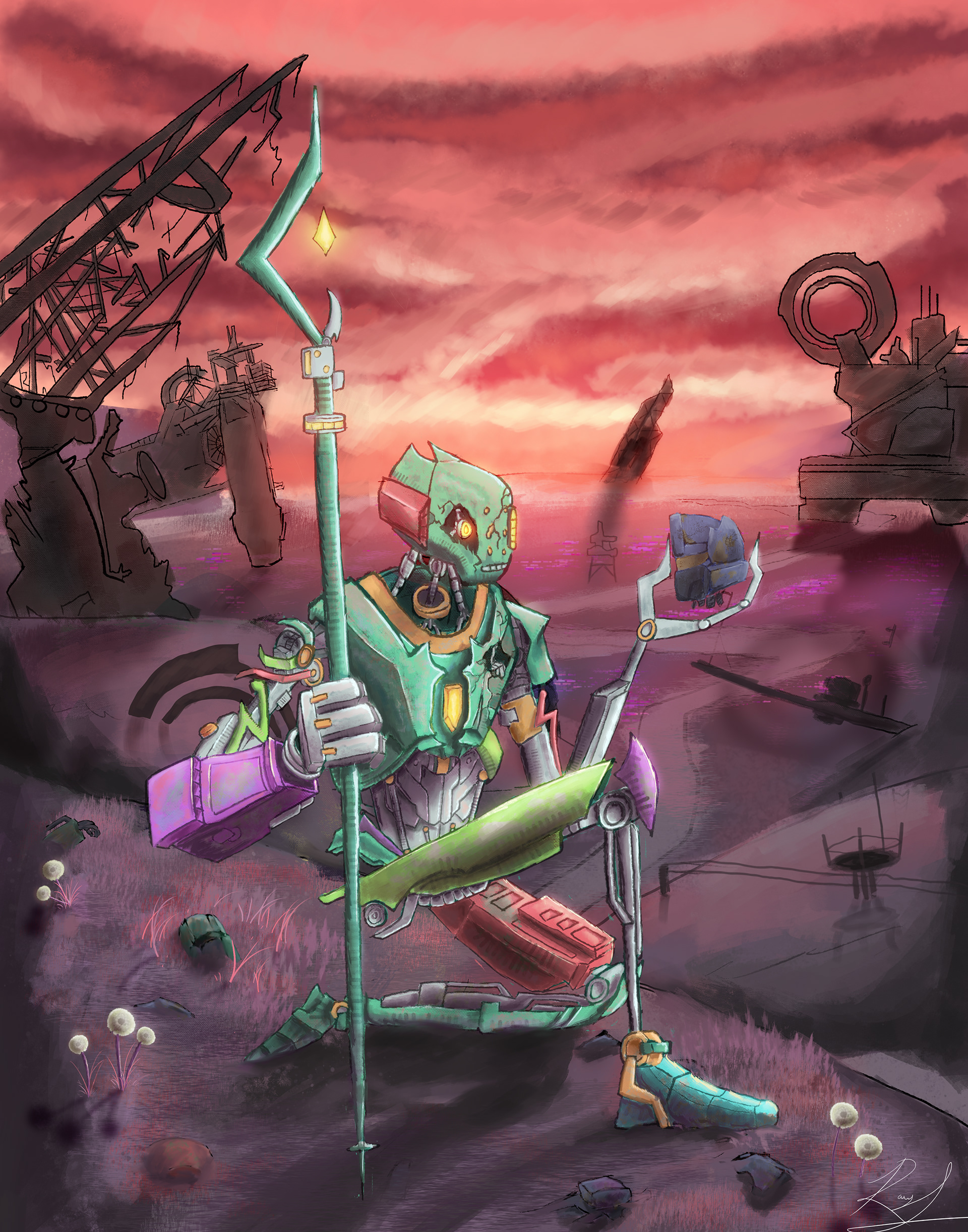 Robot Illustration Character/Environment Design, 2022