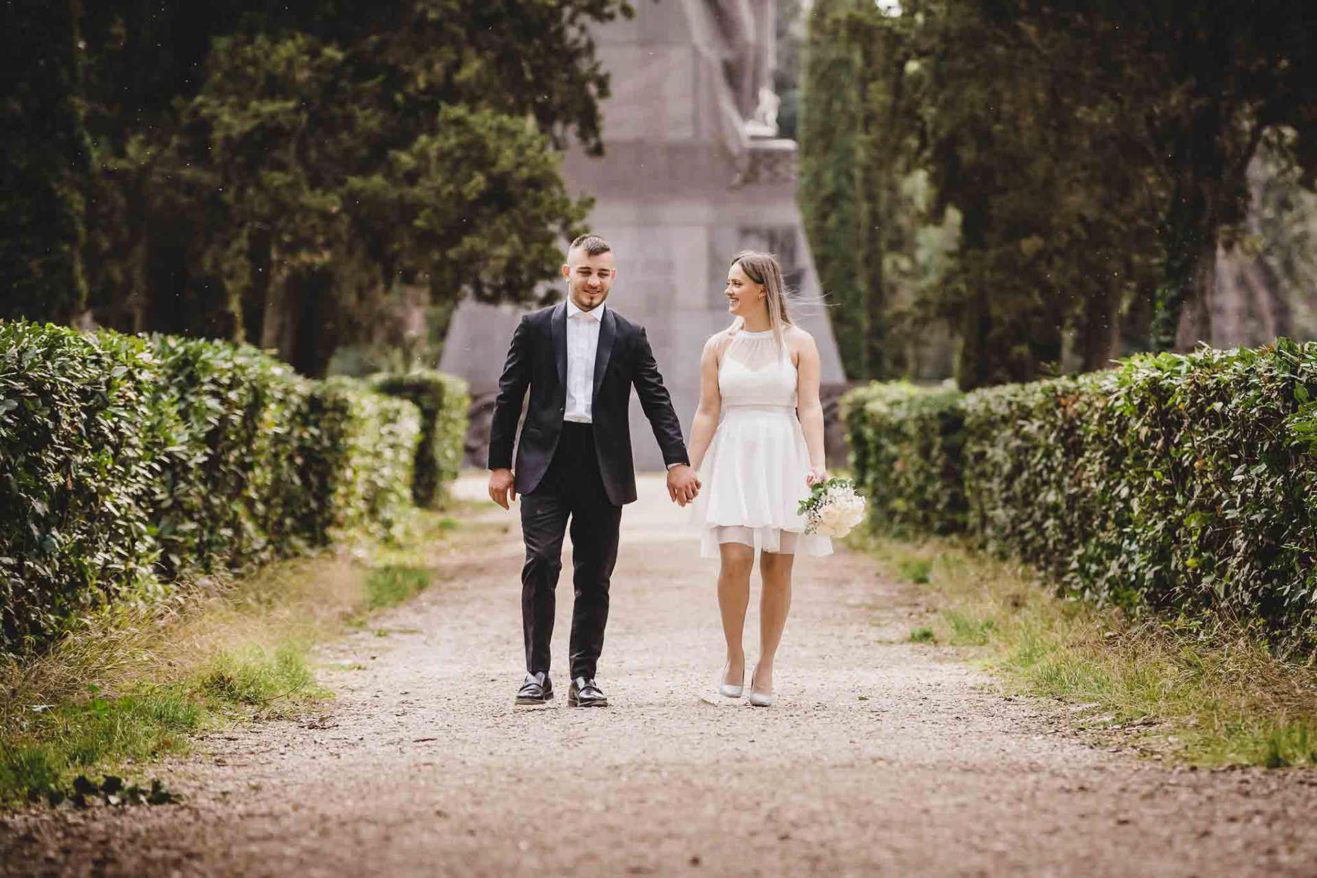 Servizio Fotografico pre Matrimonio Coppia Villa Borghese Roma