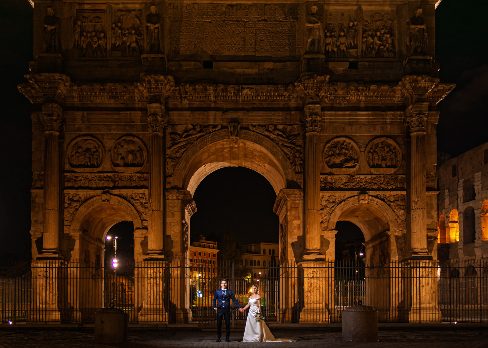 Servizio Fotografico Post Matrimoniale Notturno Roma - Colosseo