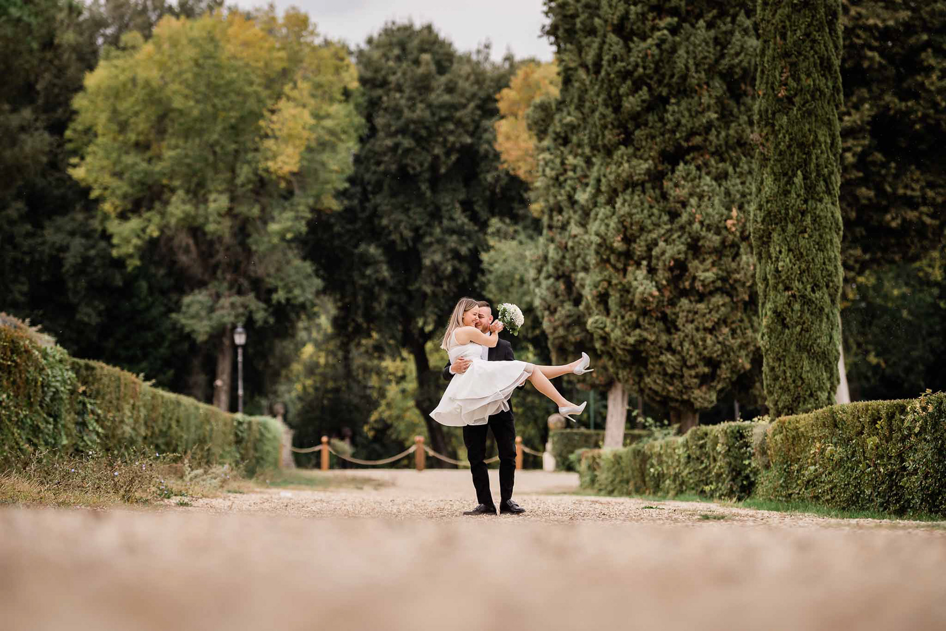 Servizio Fotografico pre Matrimonio Coppia Villa Borghese Roma