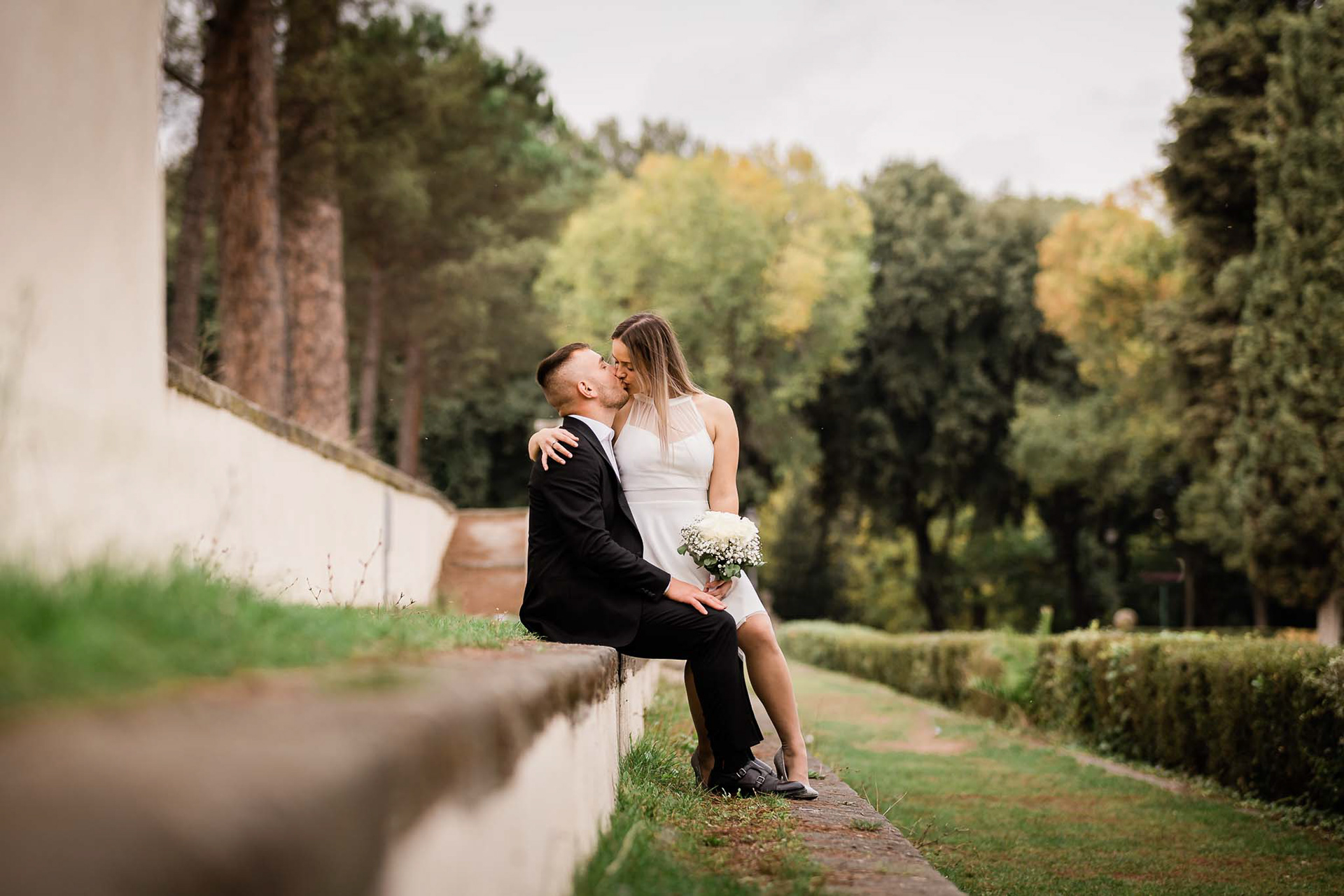 Servizio Fotografico pre Matrimonio Coppia Villa Borghese Roma
