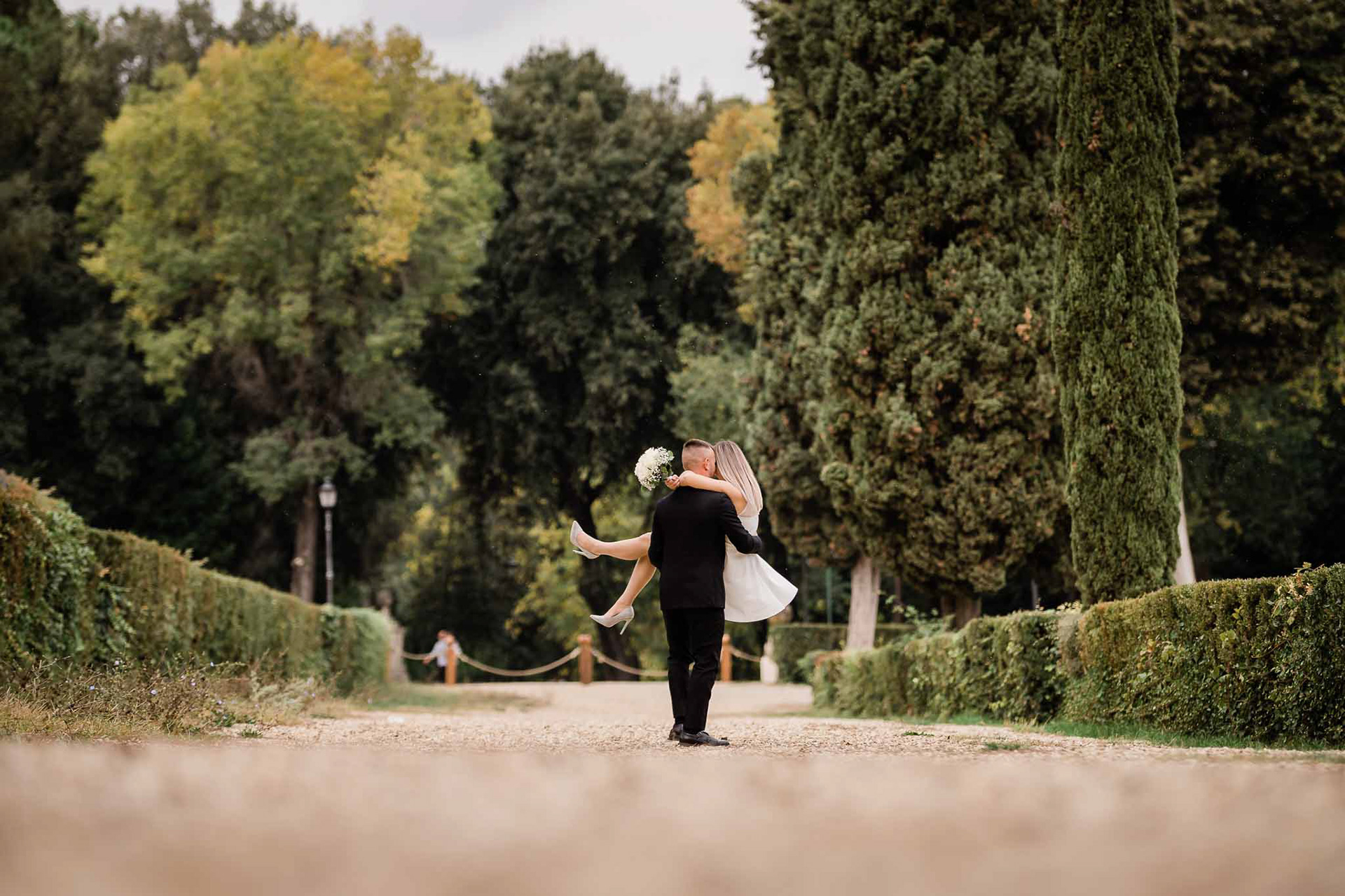 Servizio Fotografico pre Matrimonio Coppia Villa Borghese Roma