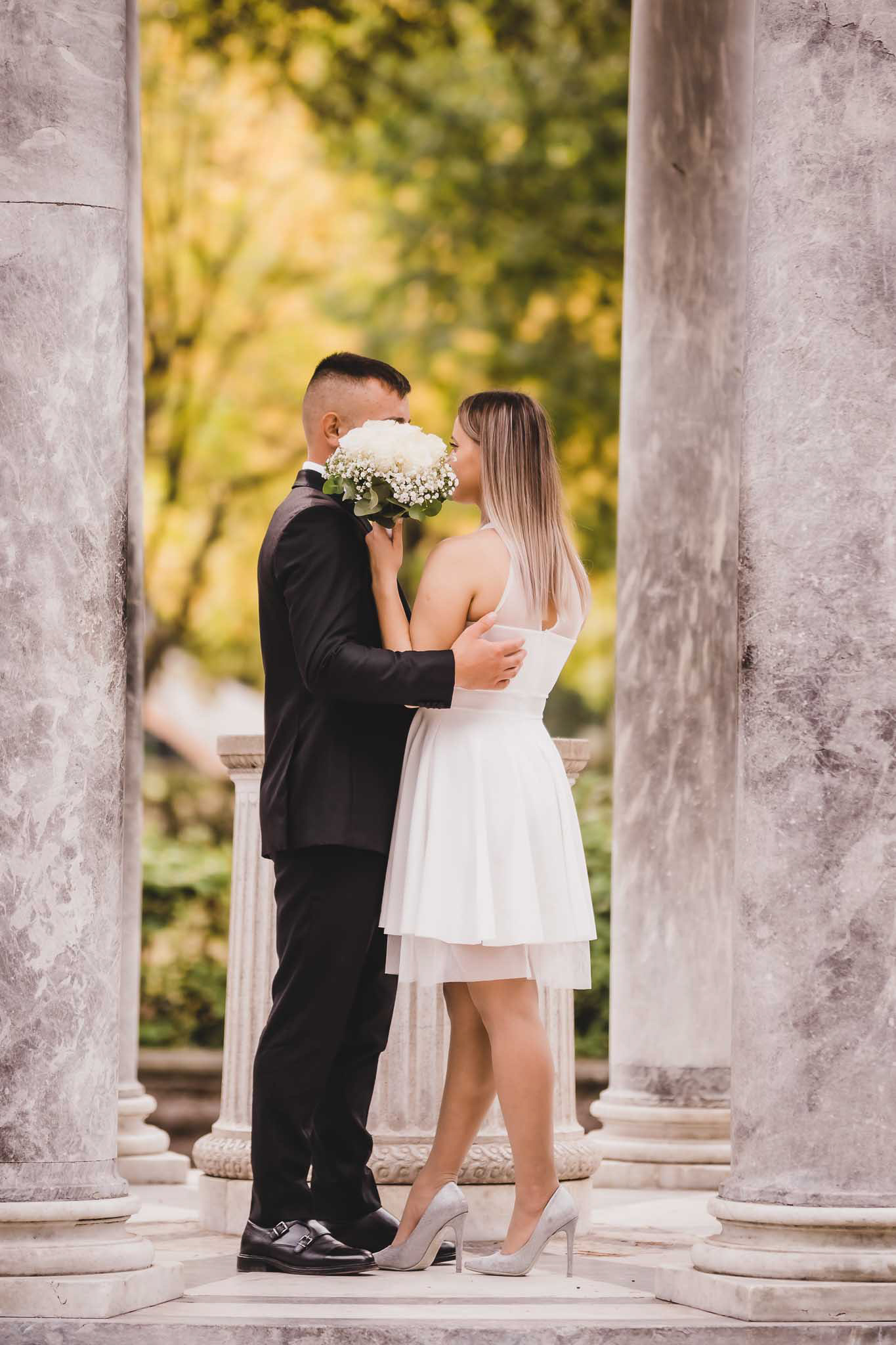 Servizio Fotografico pre Matrimonio Coppia Villa Borghese Roma