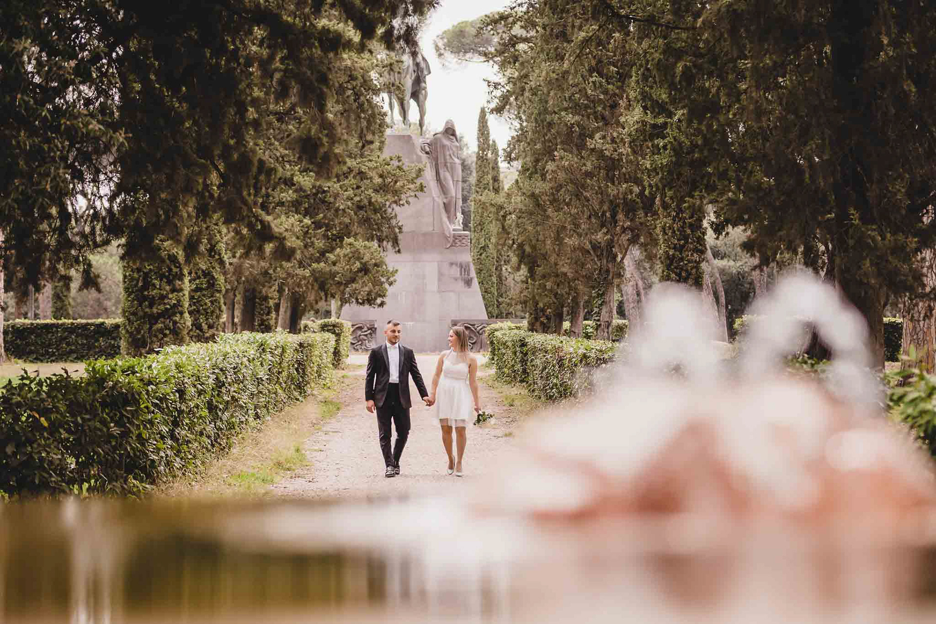 Servizio Fotografico pre Matrimonio Coppia Villa Borghese Roma