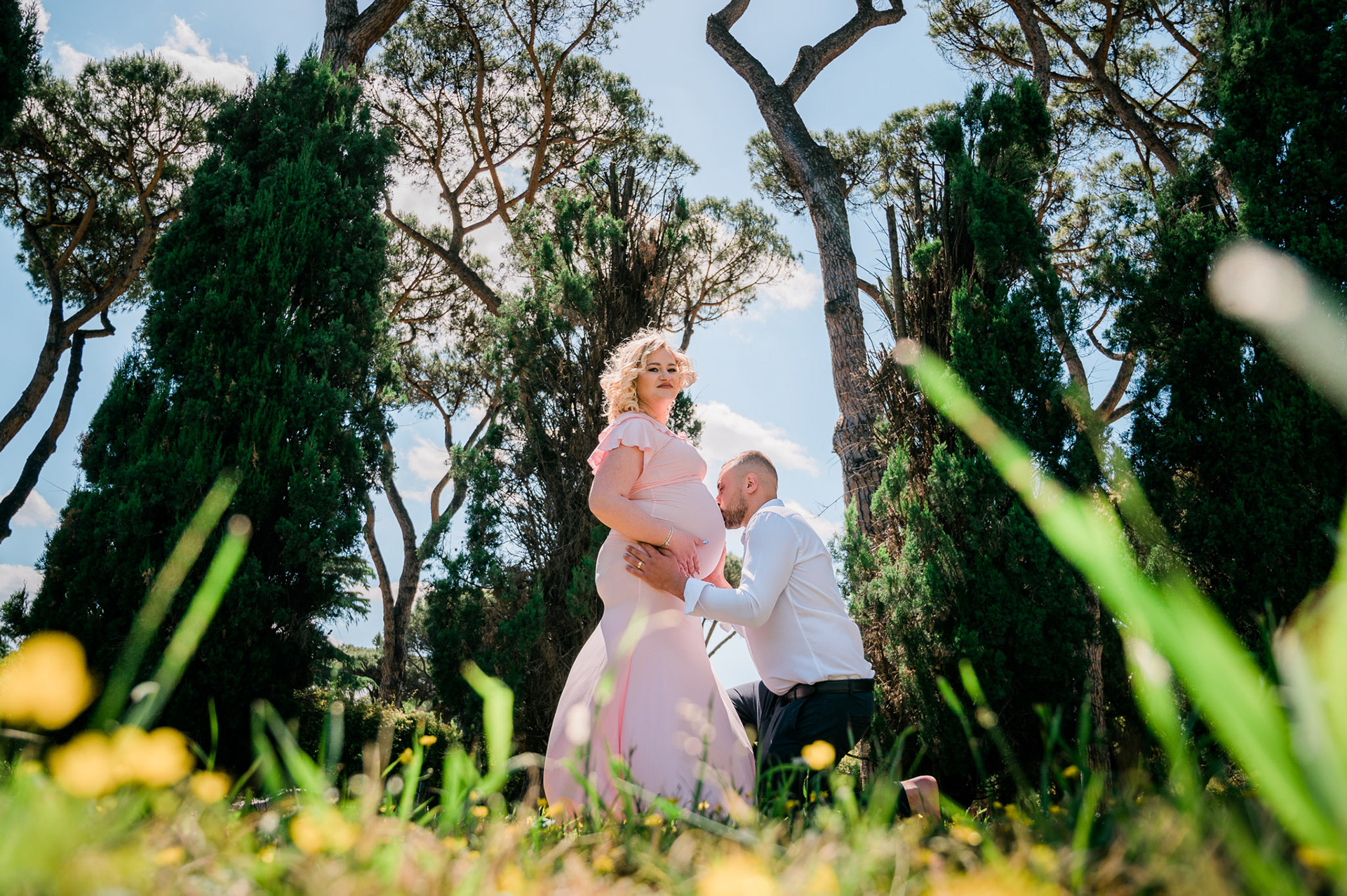 Servizio Fotografico Gravidanza Premaman Natura Roma
