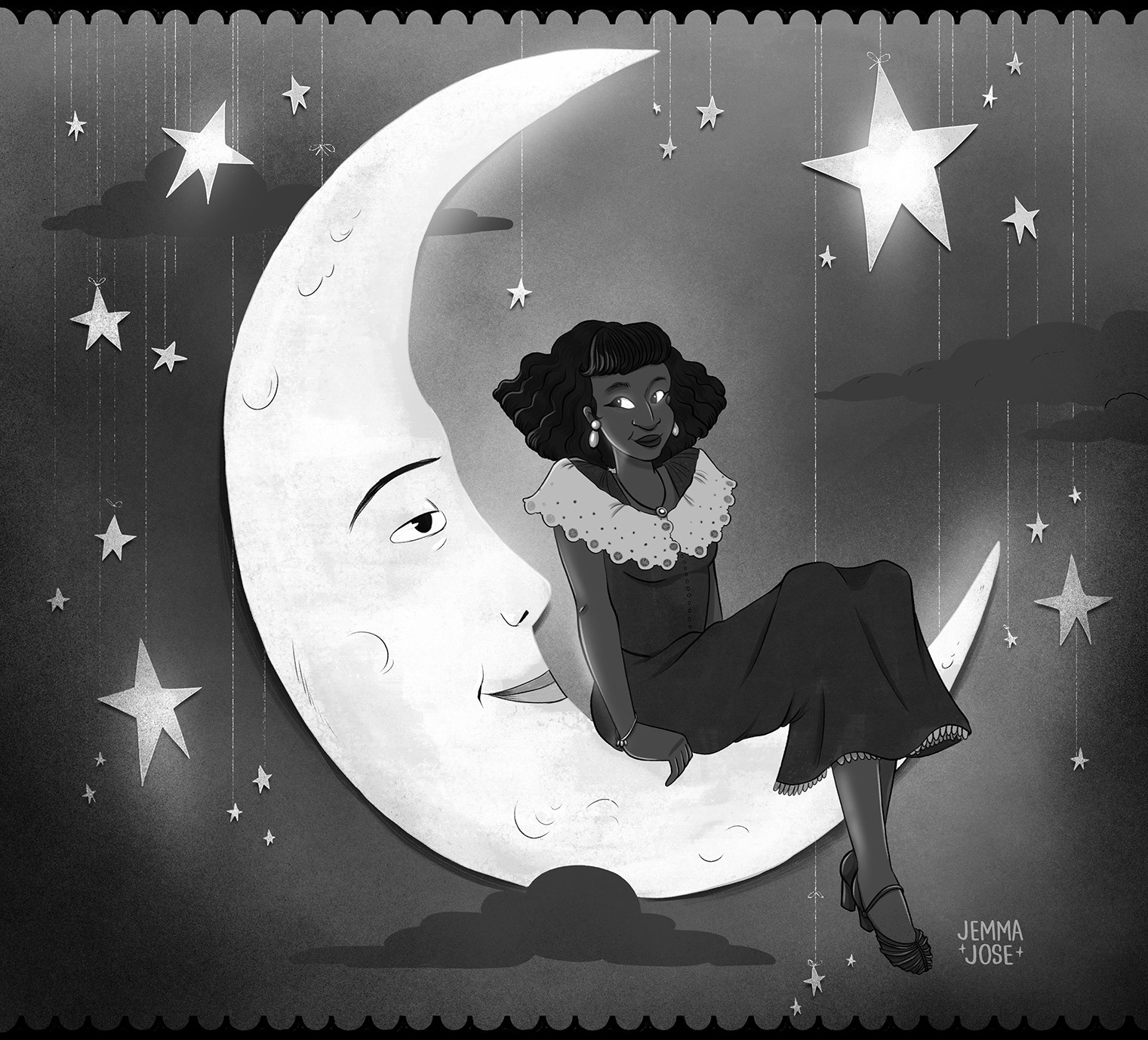 Paper Moon Portrait