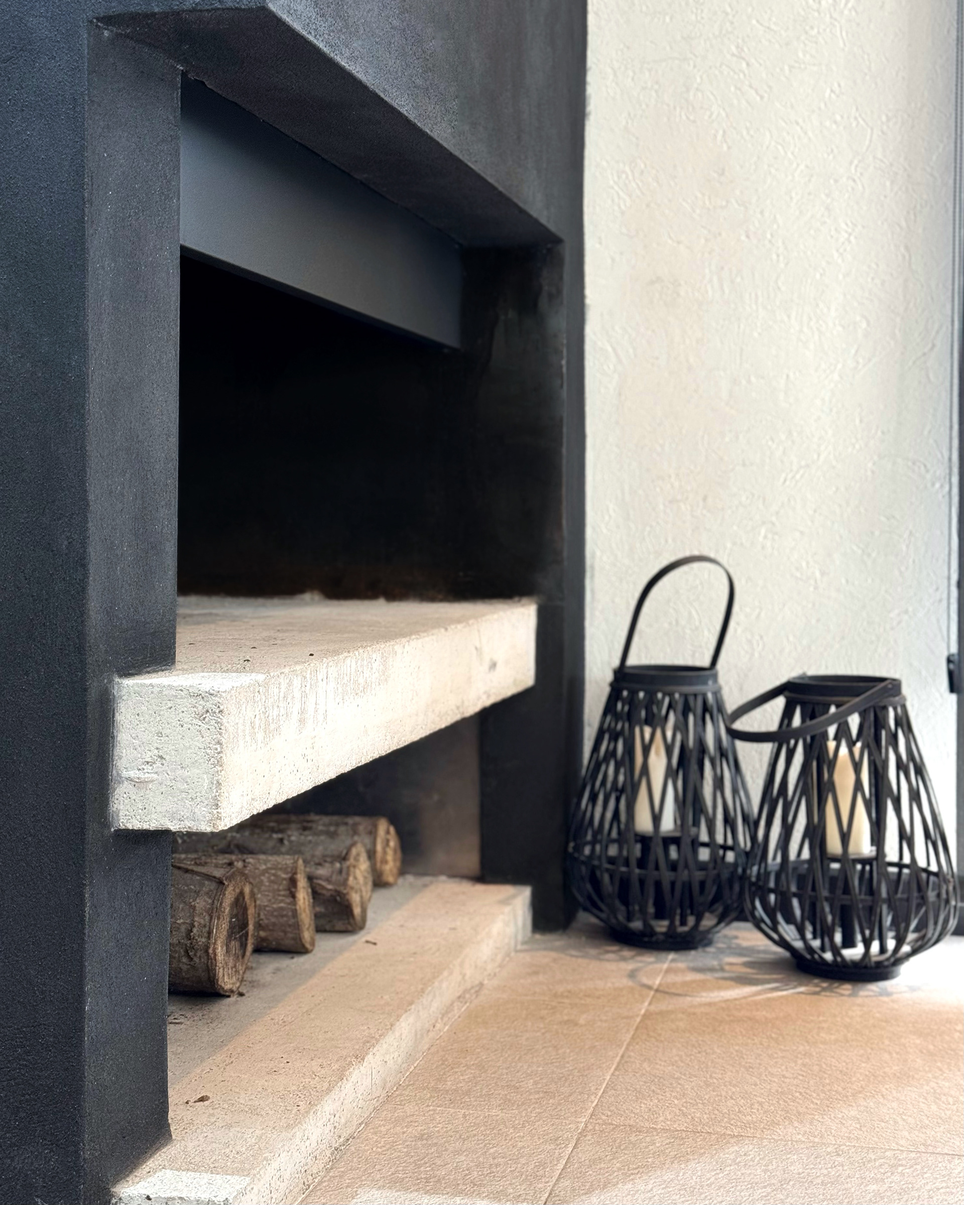 Estufa hogar baja - Diseño de mobiliario a medida - Reforma Quincho /A + B/