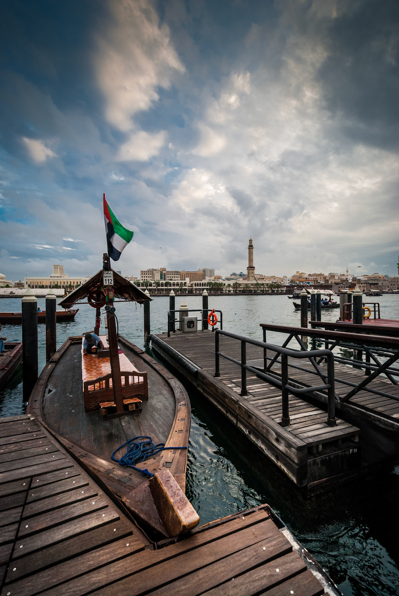 Jetty in the old creek part of Dubai