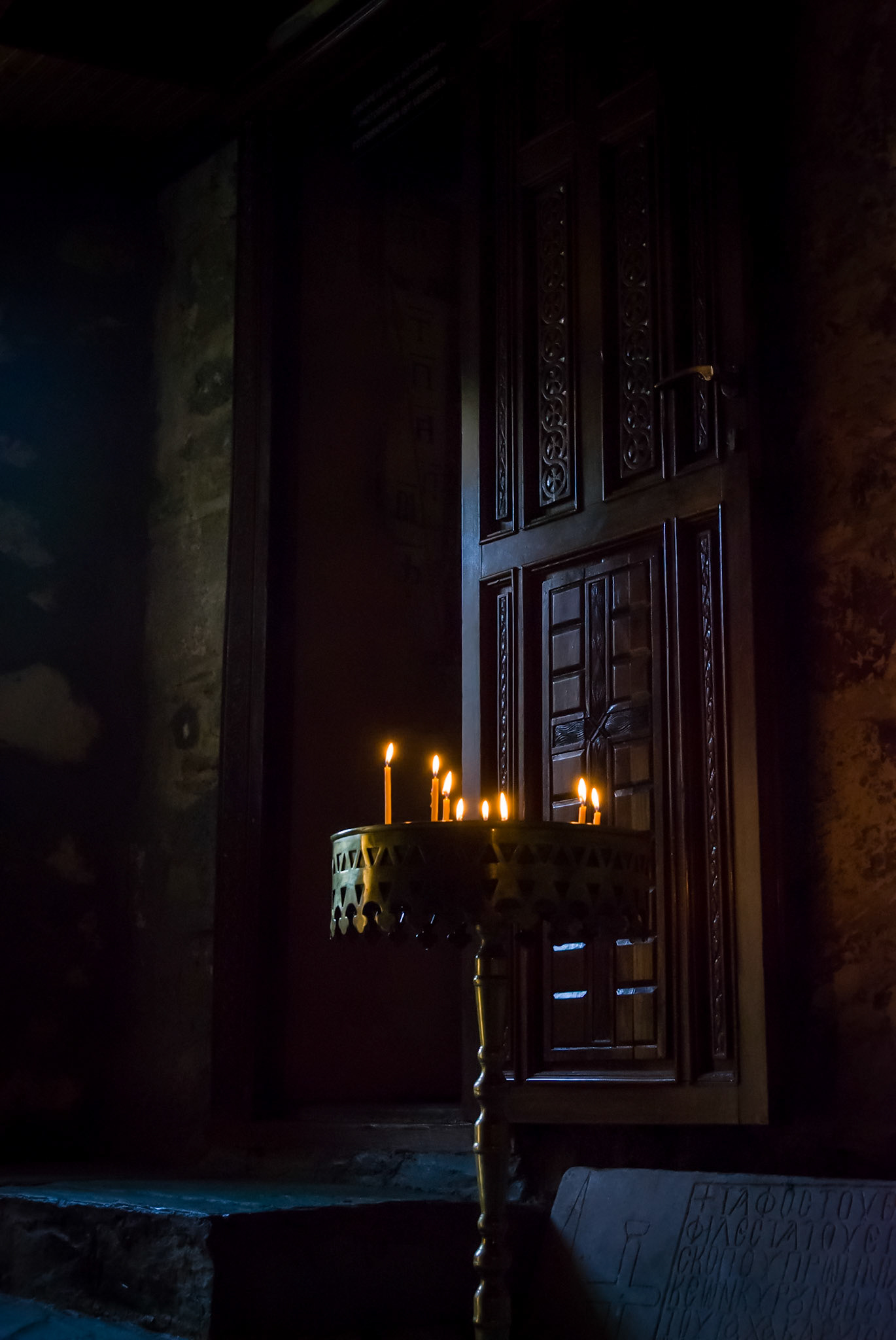 Inside the Monastery of the Holy Trinity, Meteora, Greece