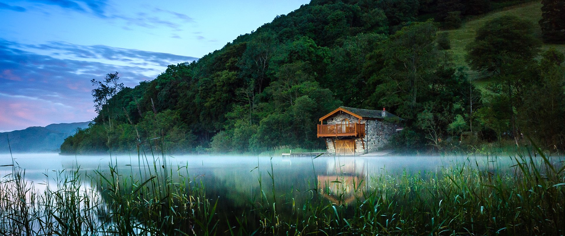 Boat House on Ullswater in the Lake District, UK