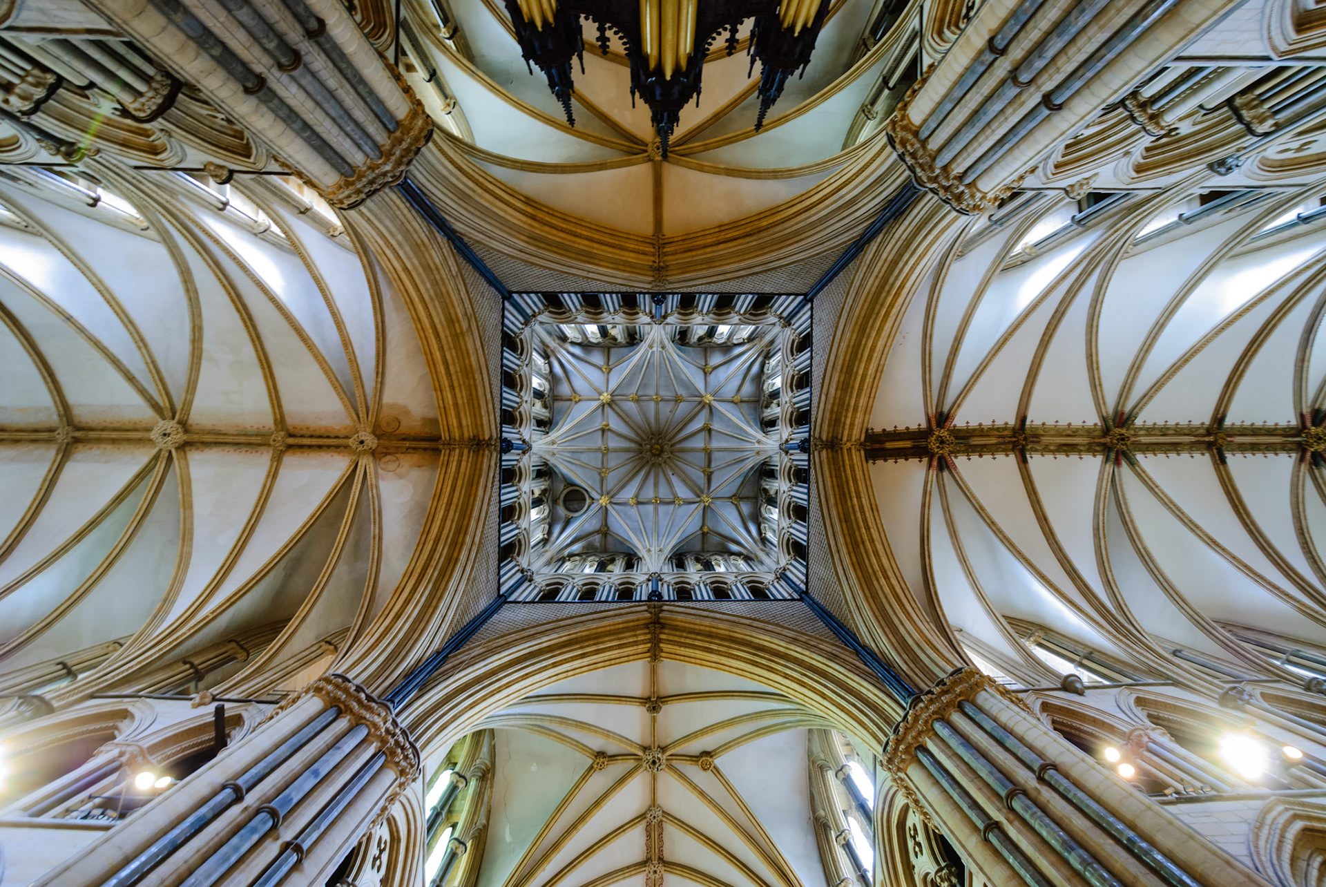 Ceiling of Lincoln Cathedral, Lincoln, UK