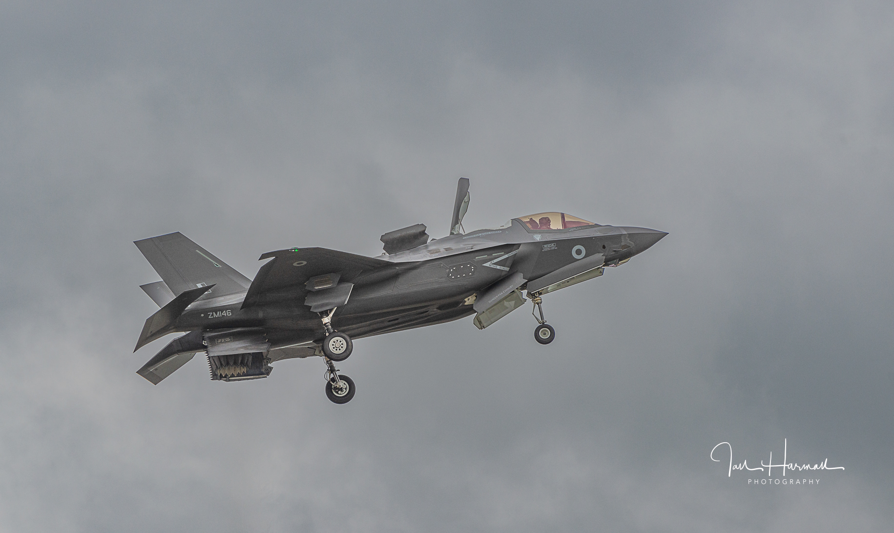 RAF F35 Lightning II in the hover