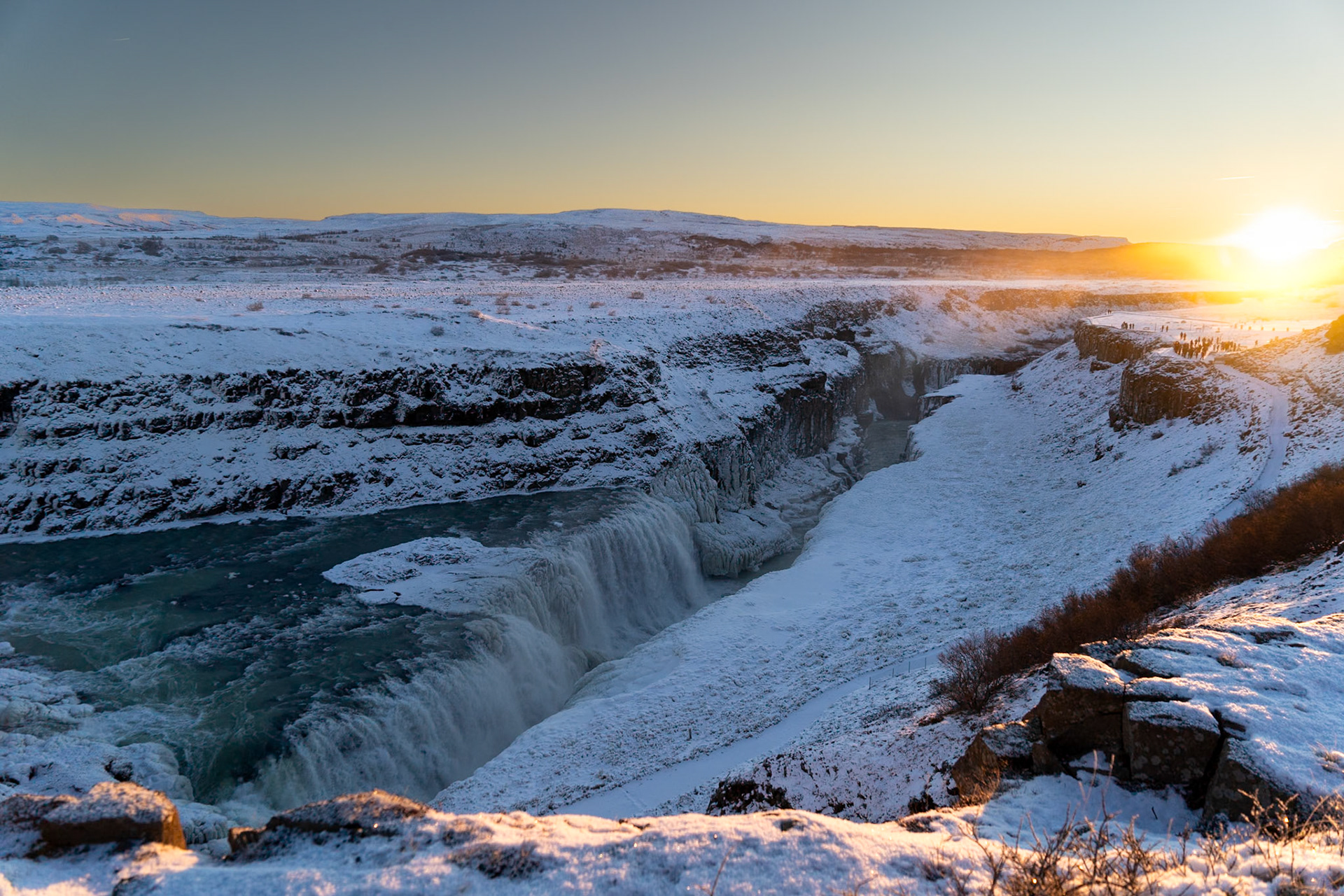 The “Golden Waterfall”, Gullfoss.