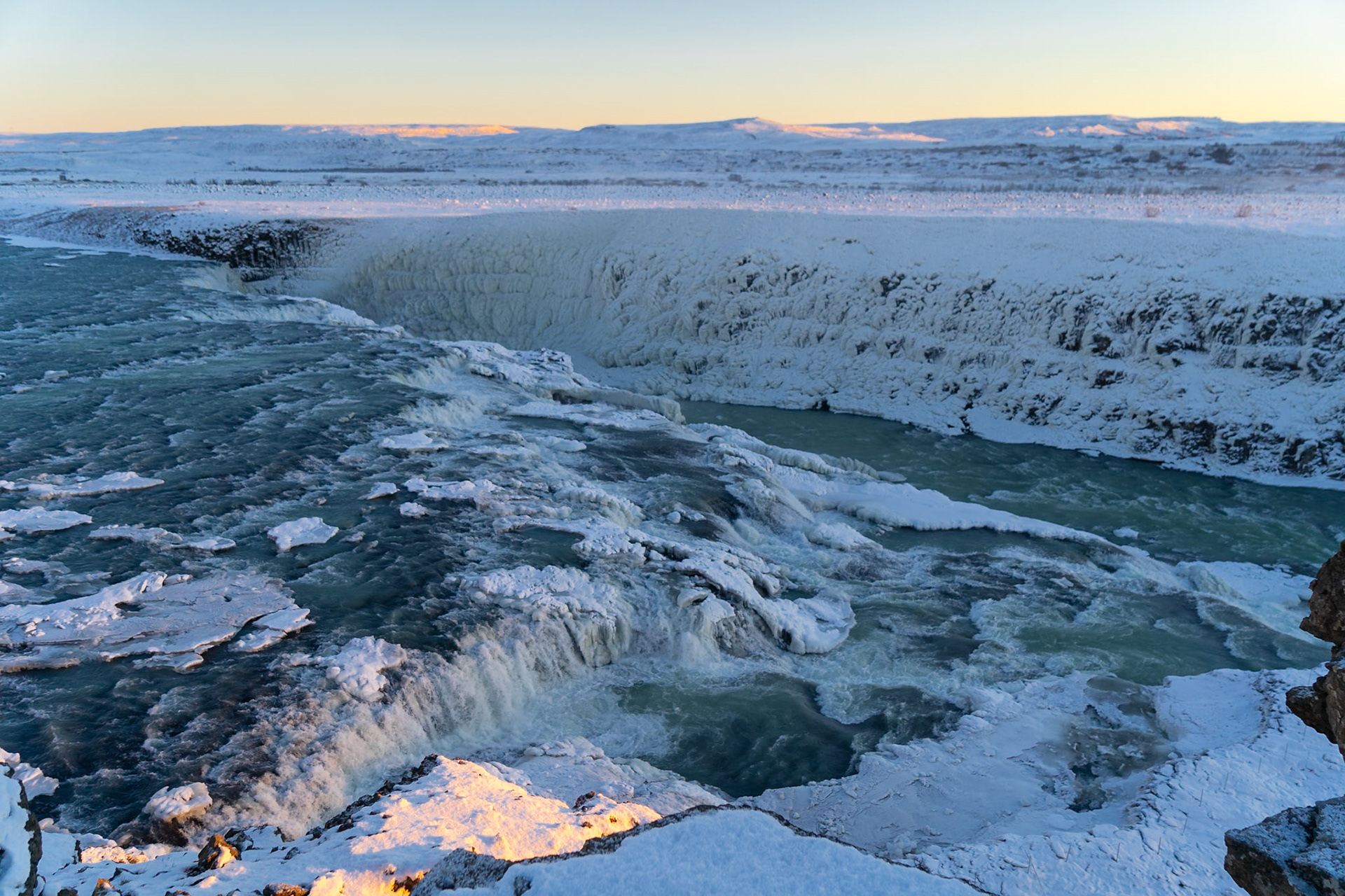 The “Golden Waterfall”, Gullfoss.