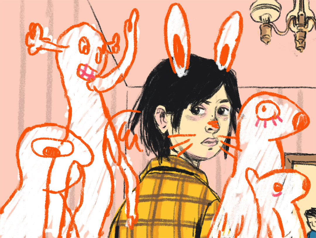 Sister. A frame from "Silence. Full Stop" my graphic novel