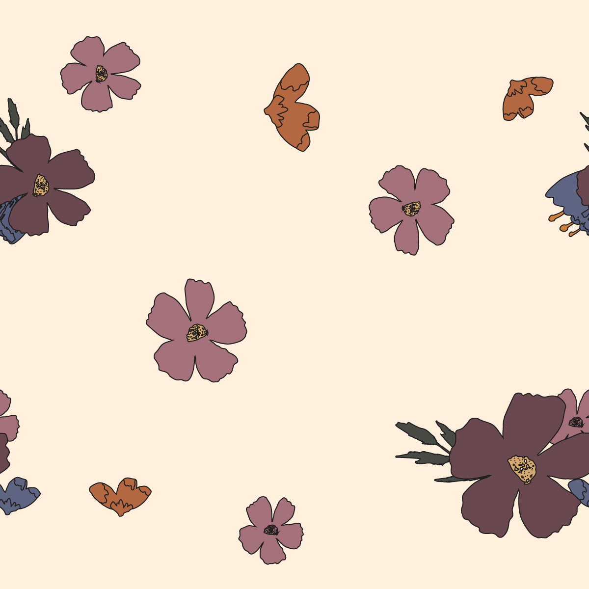 Retro Floral Multi: AK23