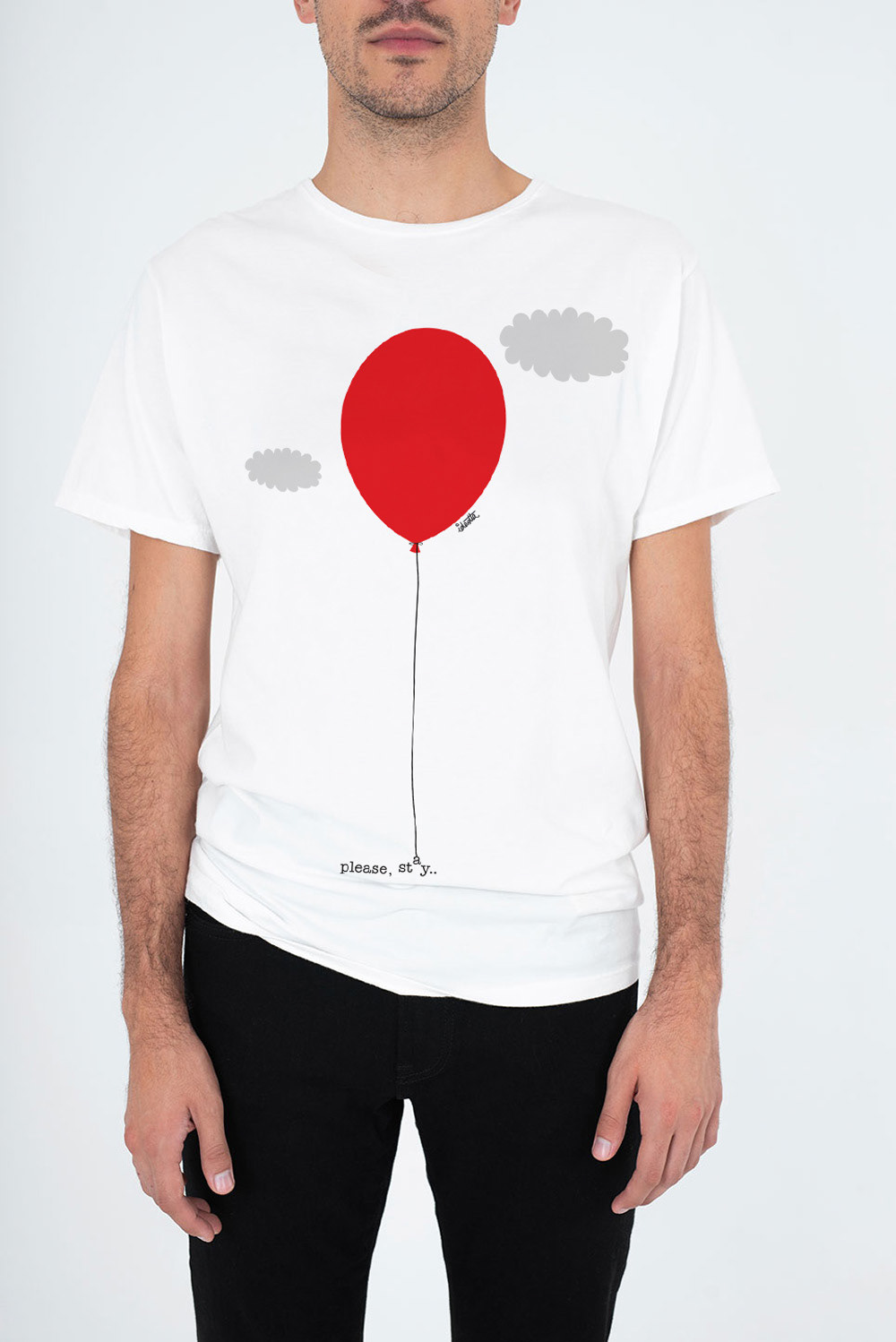 "please,stay" tee for Visual Poetry Barcelona