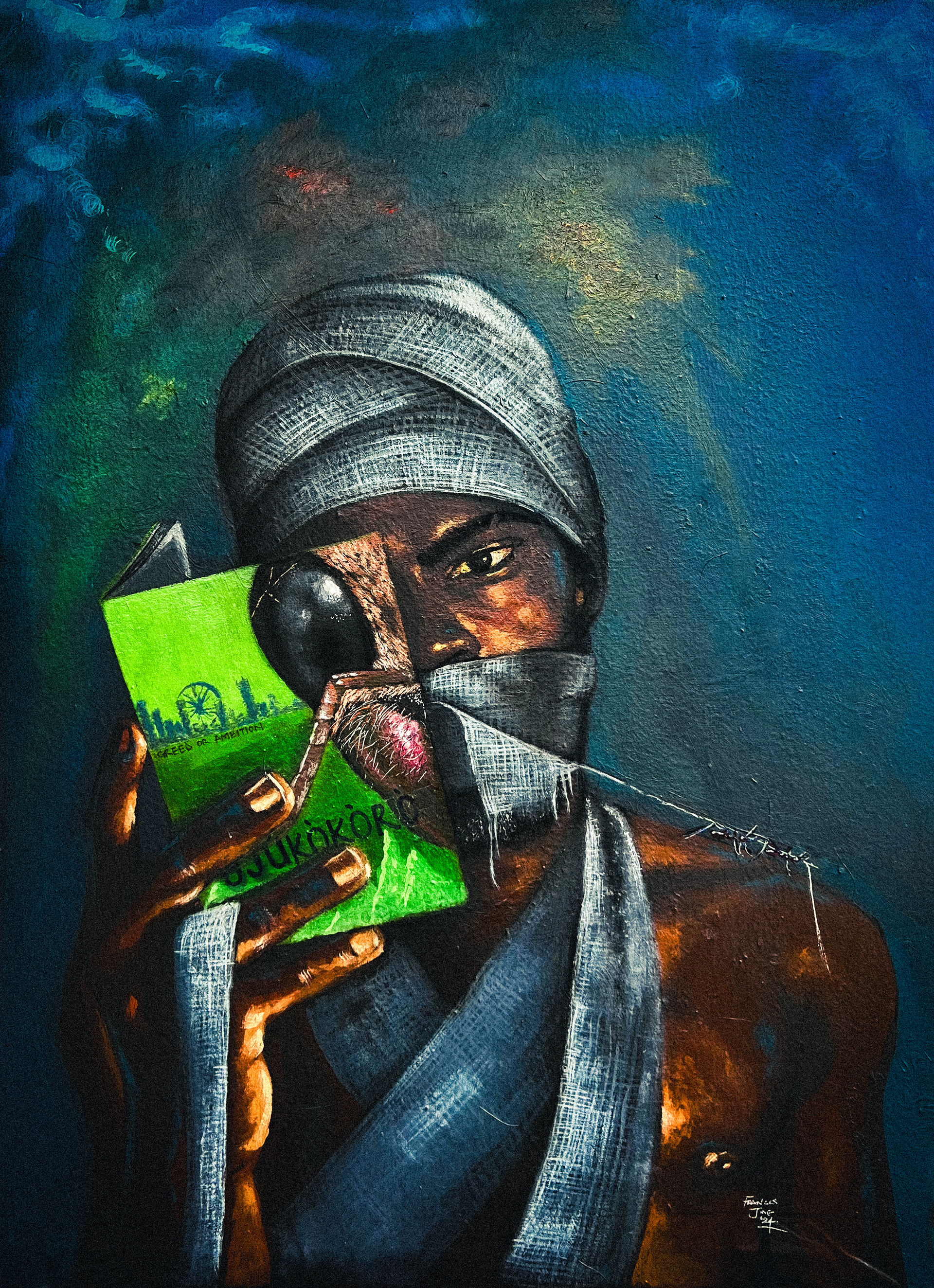 Ojúkòkòrò; 2024 56x75 cm Acrylic paint on canvas