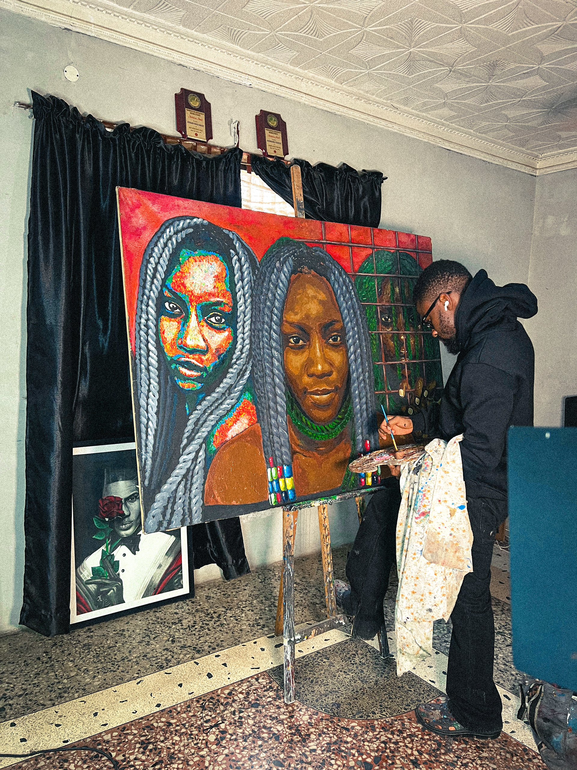 Are We One; 2022 160 x 120cm Acrylic paint on canvas