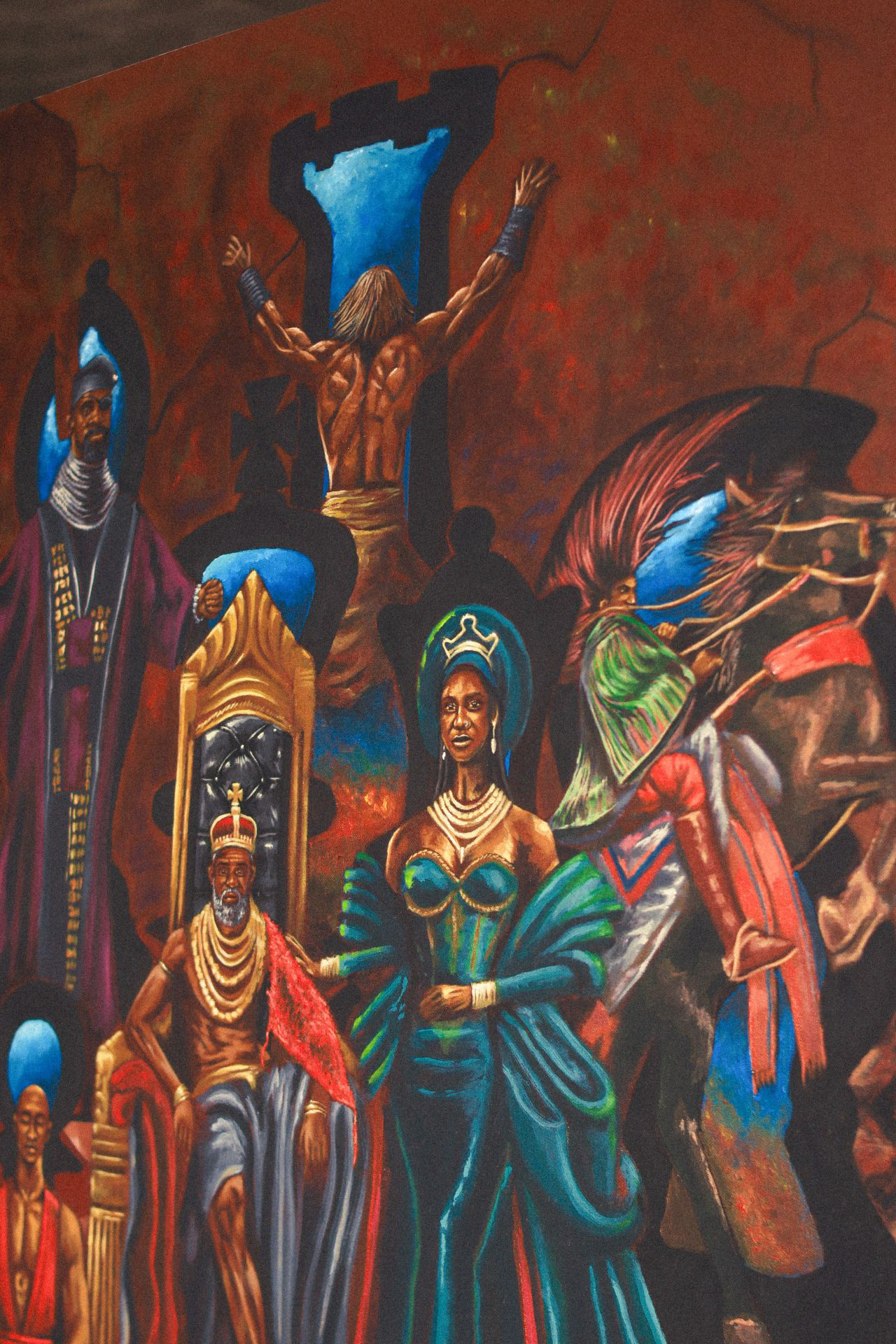 Oba ’ s Gambit; 2025 75 x 100 cm Acrylic paint on canvas