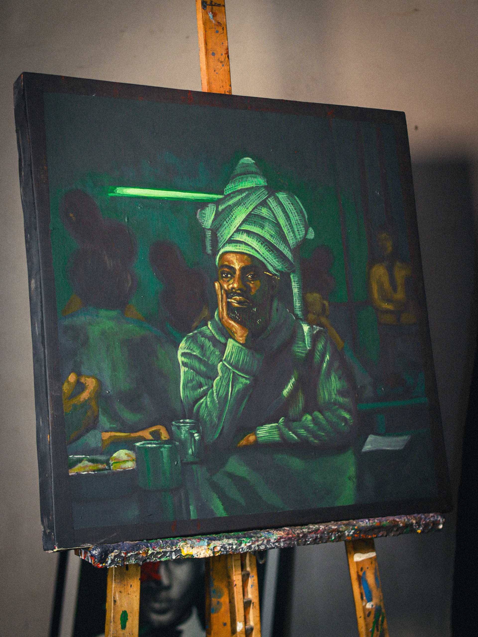 Olórínlá; 2025 60x60 cm Acrylic paint on canvas