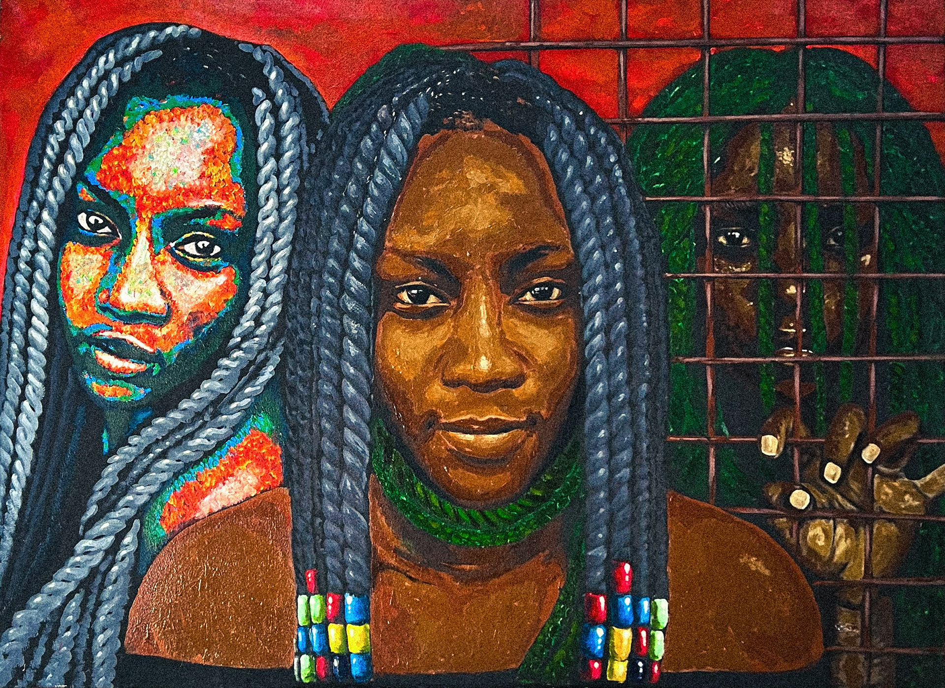 Are We One; 2022 160 x 120cm Acrylic paint on canvas