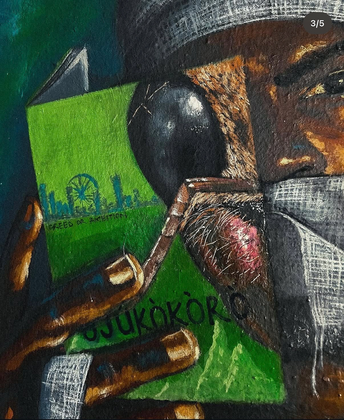 Ojúkòkòrò; 2024 56x75 cm Acrylic paint on canvas