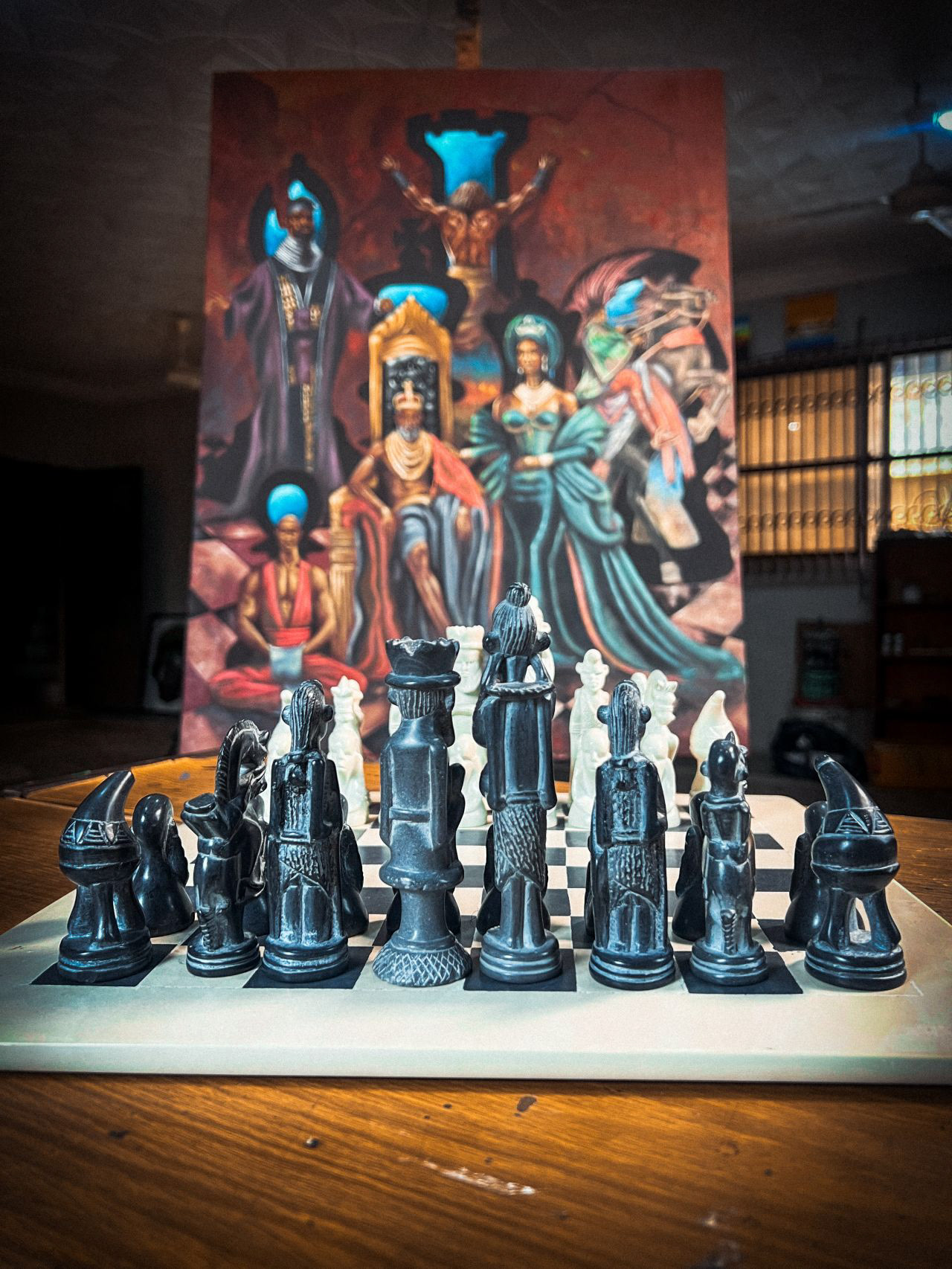 Oba ’ s Gambit; 2025 75 x 100 cm Acrylic paint on canvas