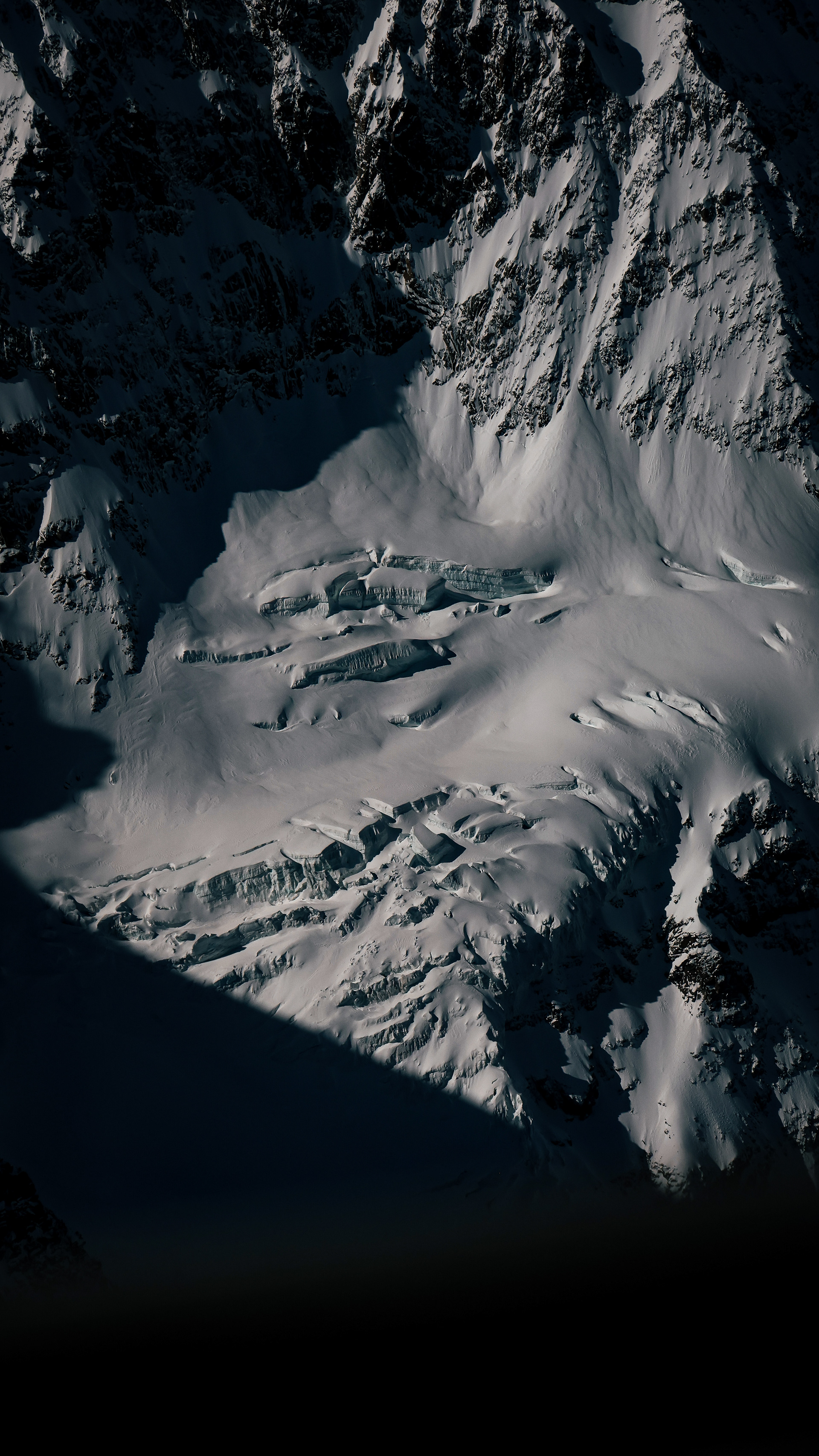 Gletscherstrukturen aus der Vogelperspektive