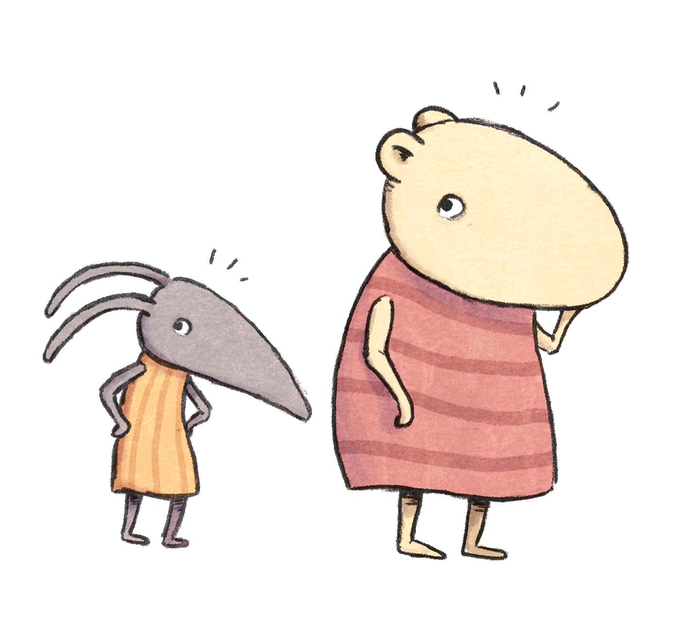 Liten & Stor - Picture book, sketches